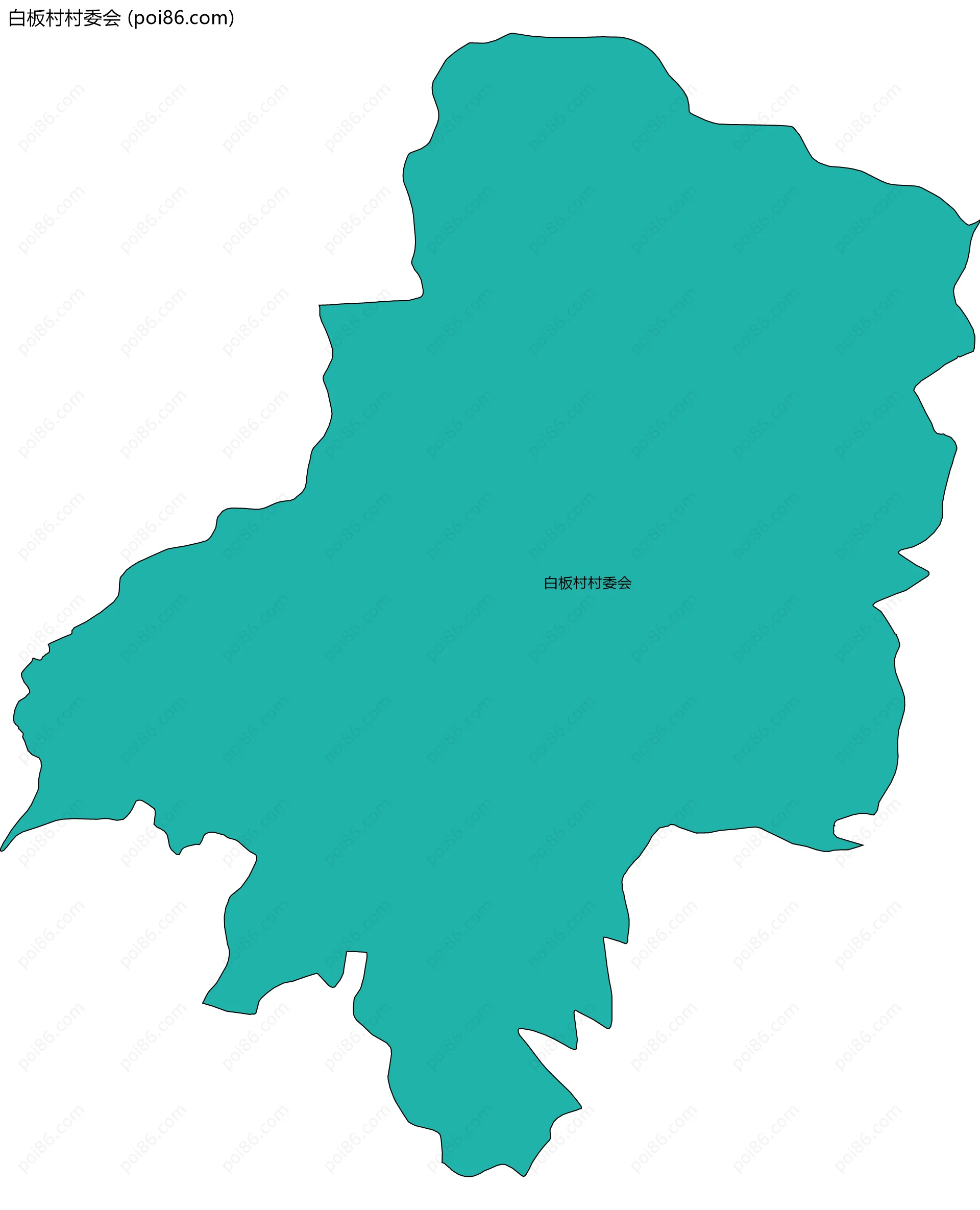 白板村村委会边界地图