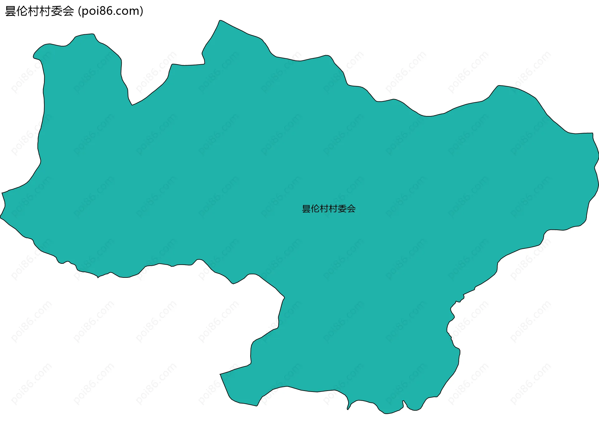 昙伦村村委会边界地图
