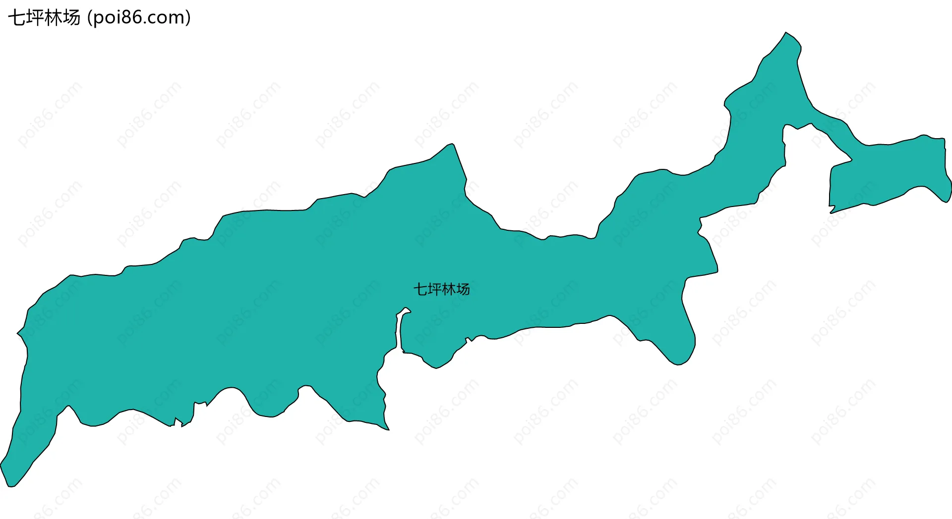 七坪林场边界地图