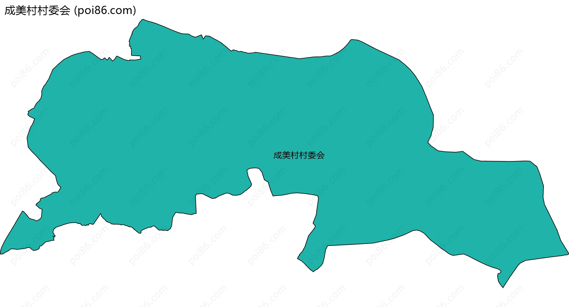 成美村村委会边界地图