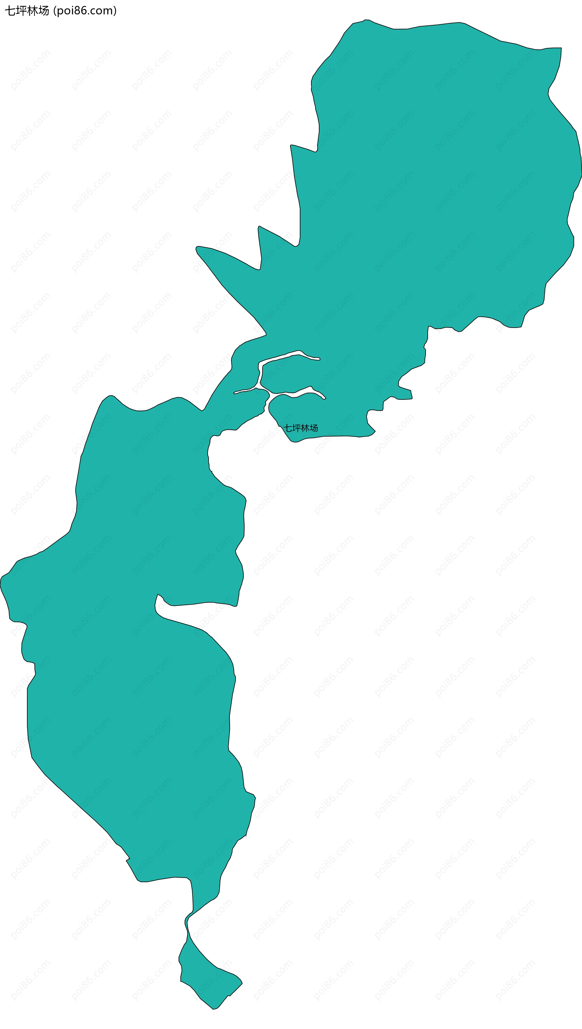 七坪林场边界地图