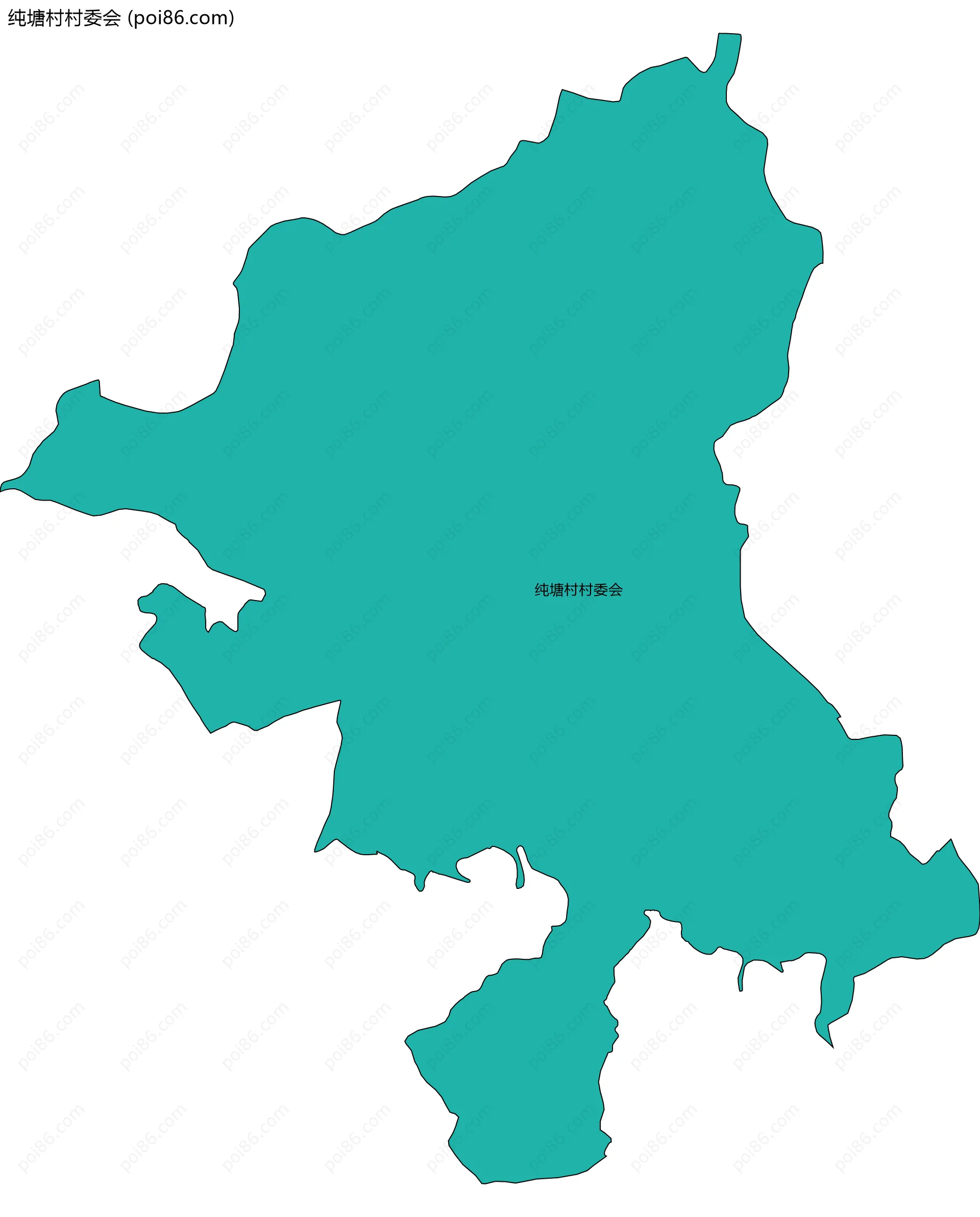 纯塘村村委会边界地图