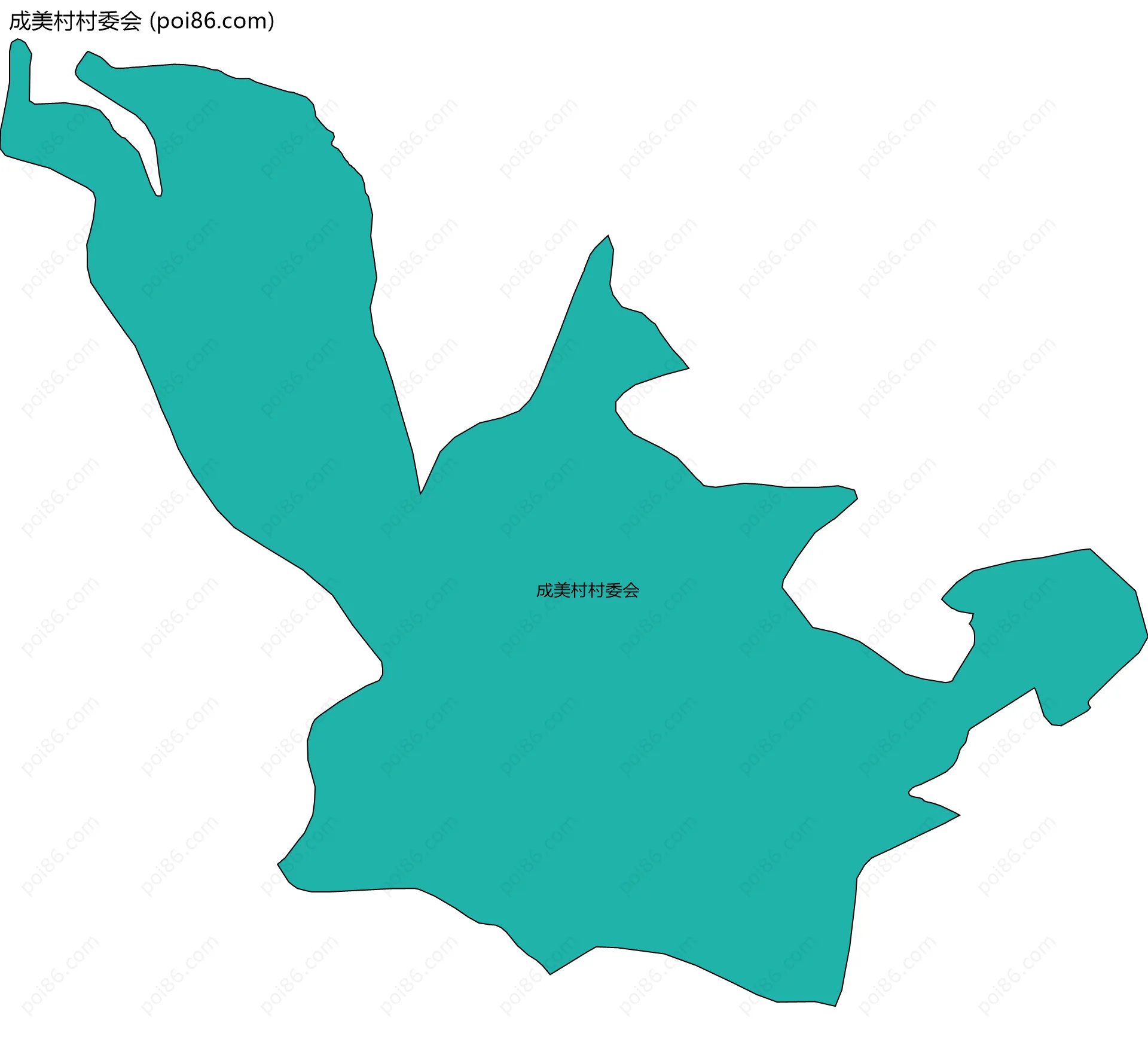 成美村村委会边界地图