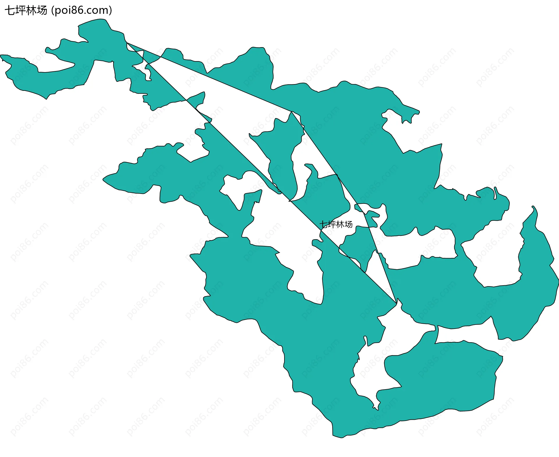 七坪林场边界地图