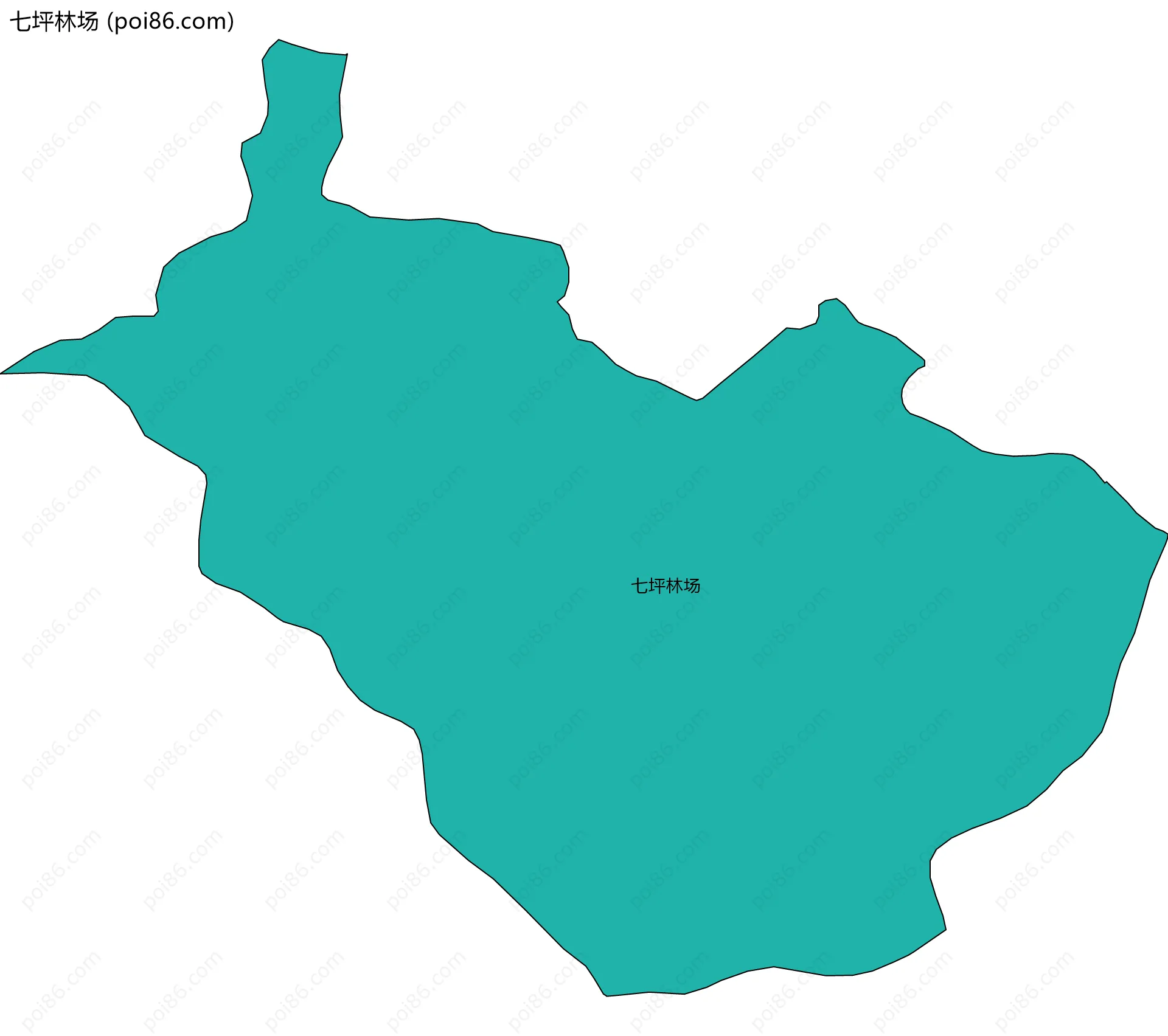 七坪林场边界地图