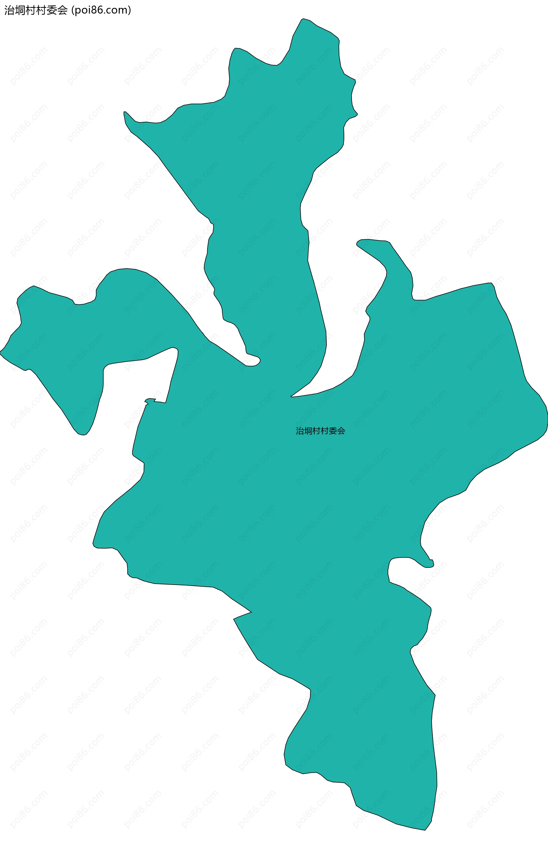 治垌村村委会边界地图