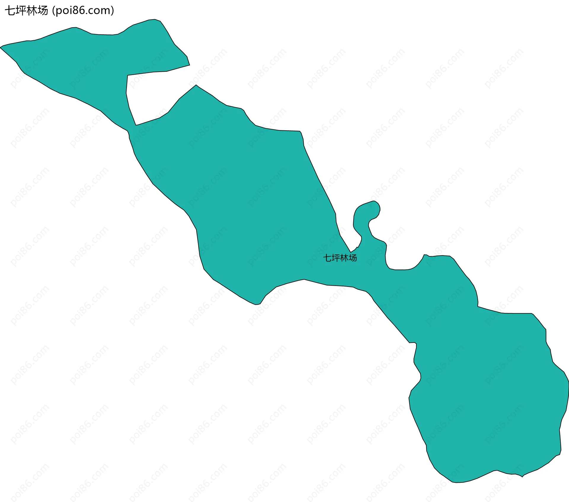 七坪林场边界地图