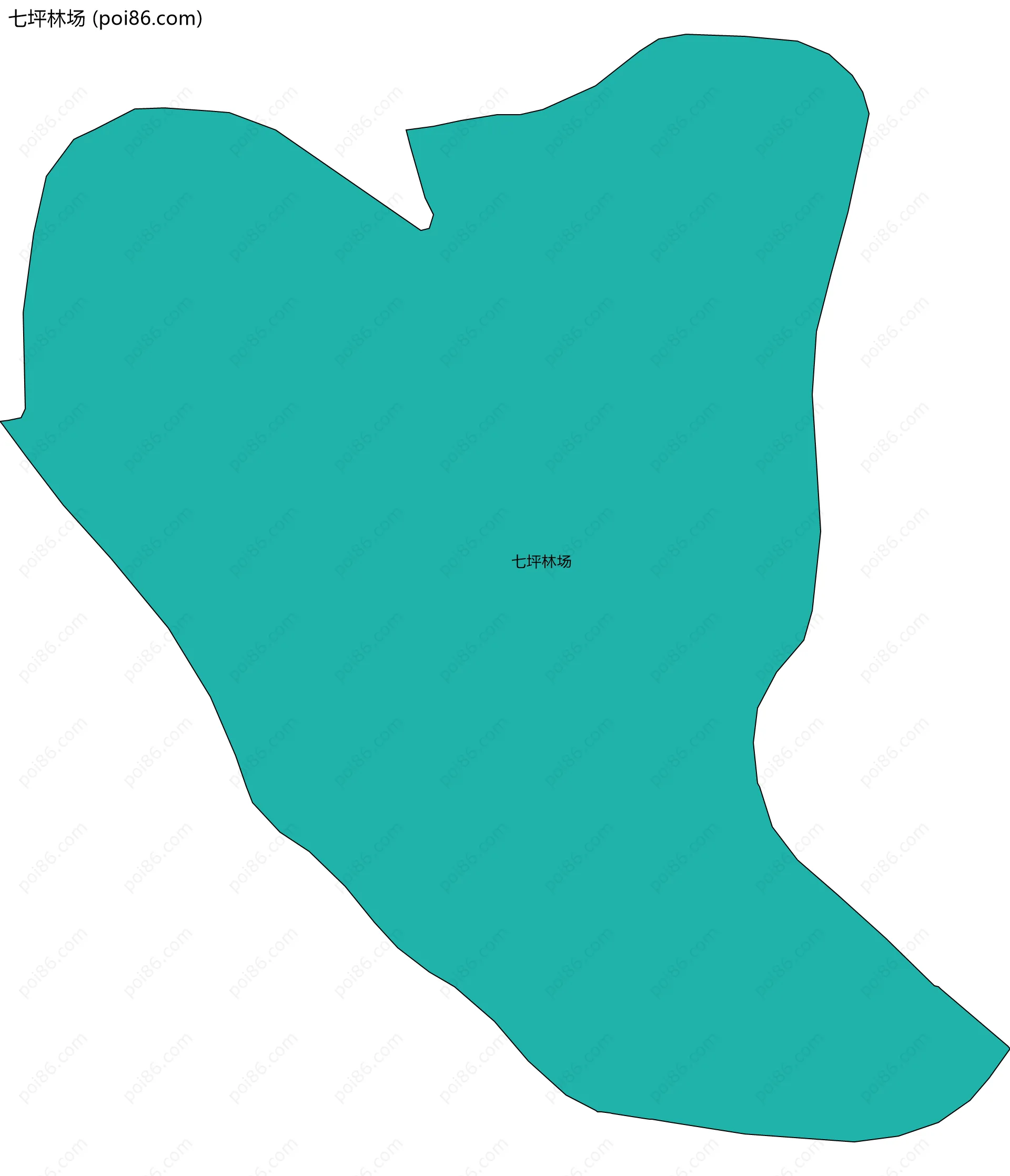 七坪林场边界地图