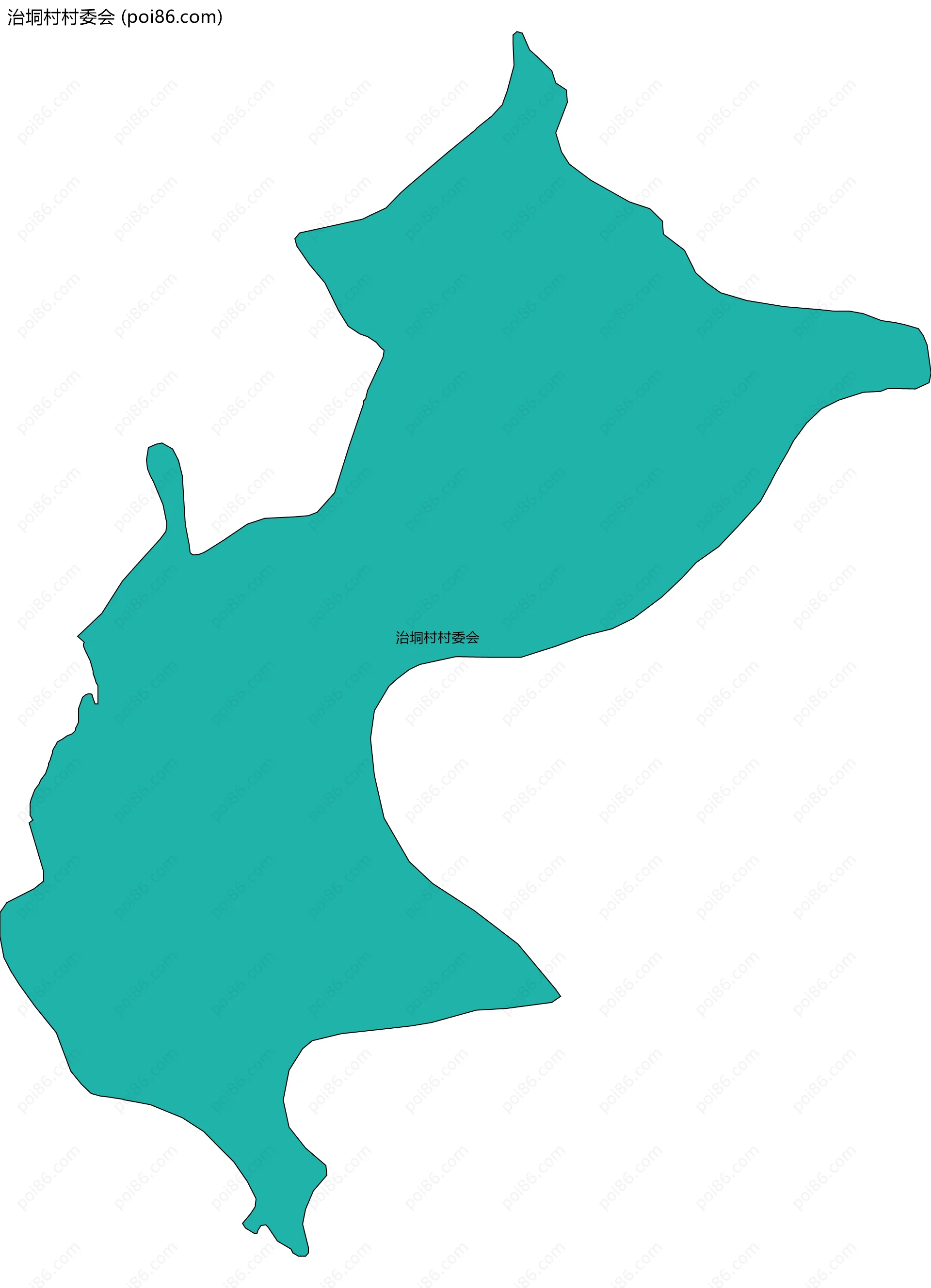 治垌村村委会边界地图