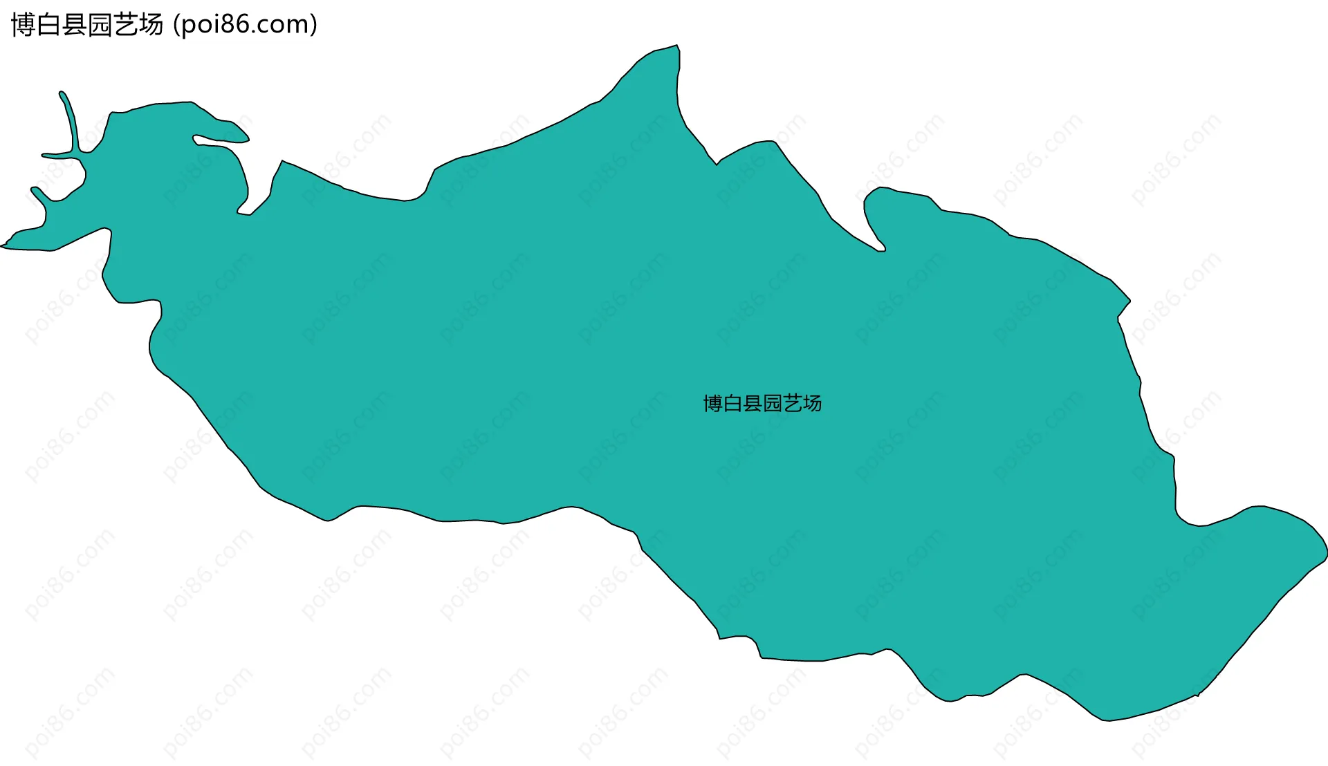 博白县园艺场边界地图