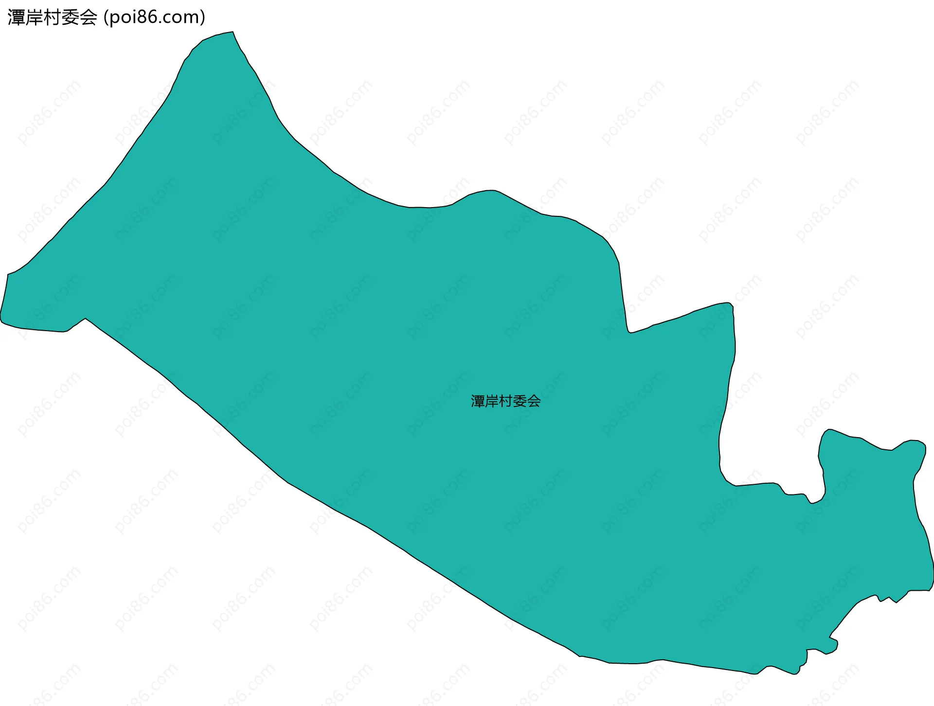 潭岸村委会边界地图