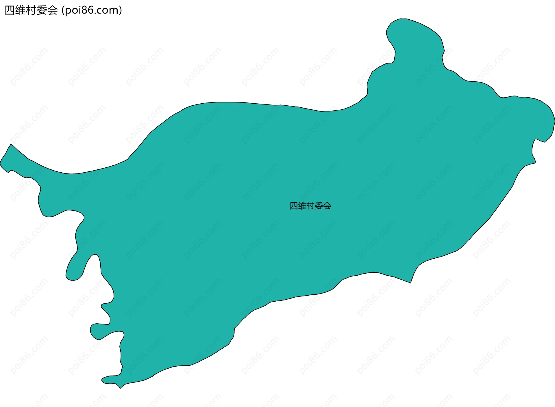 四维村委会边界地图