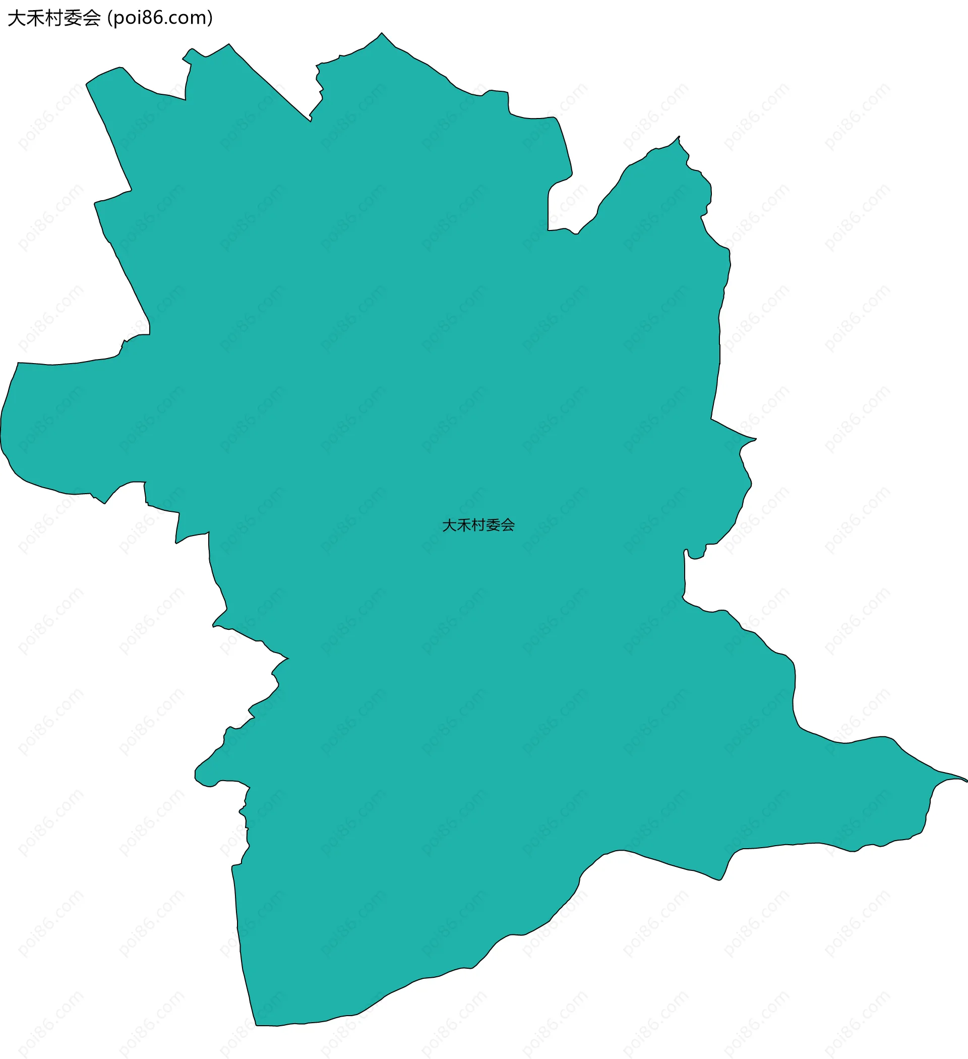 大禾村委会边界地图