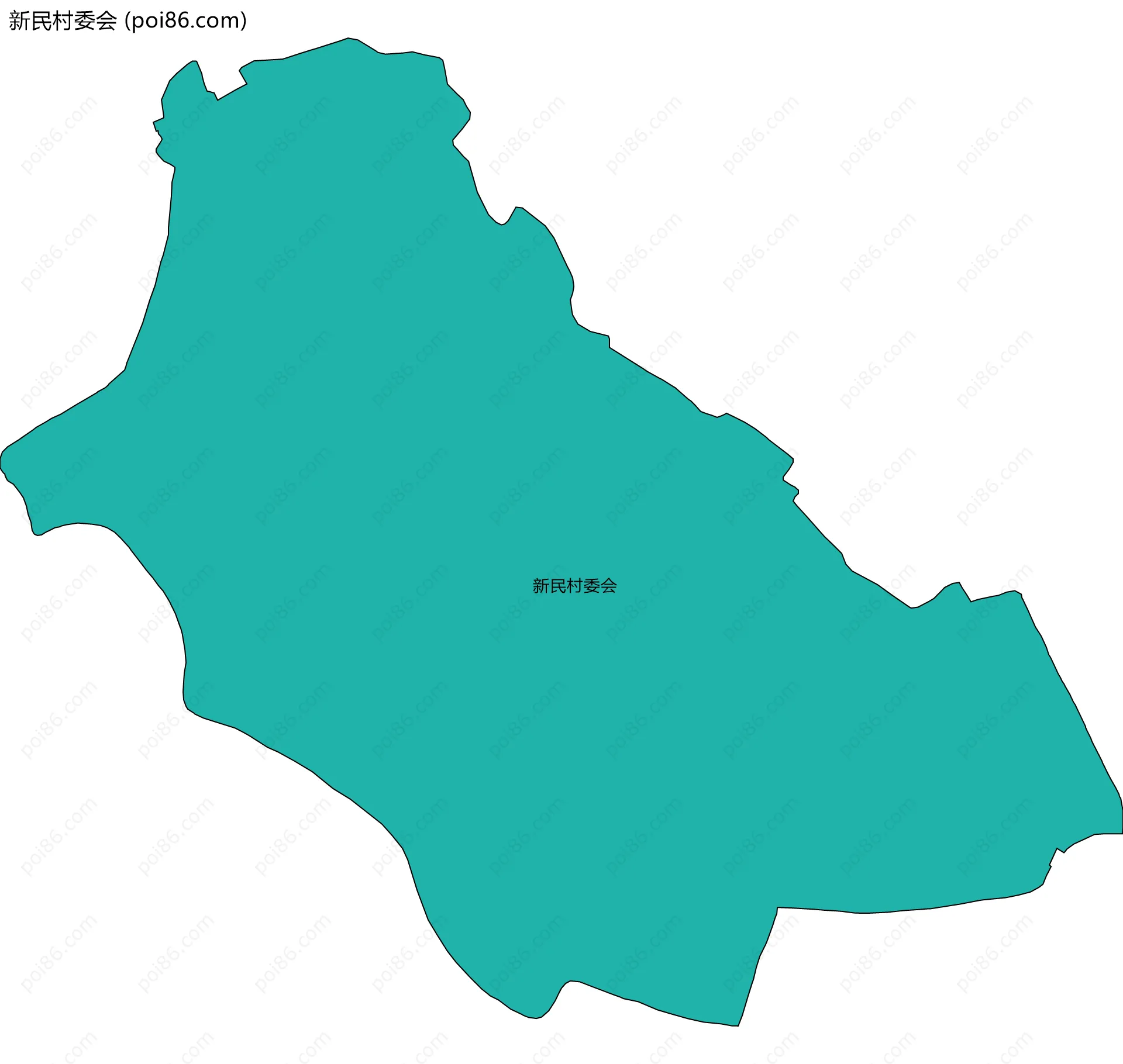 新民村委会边界地图