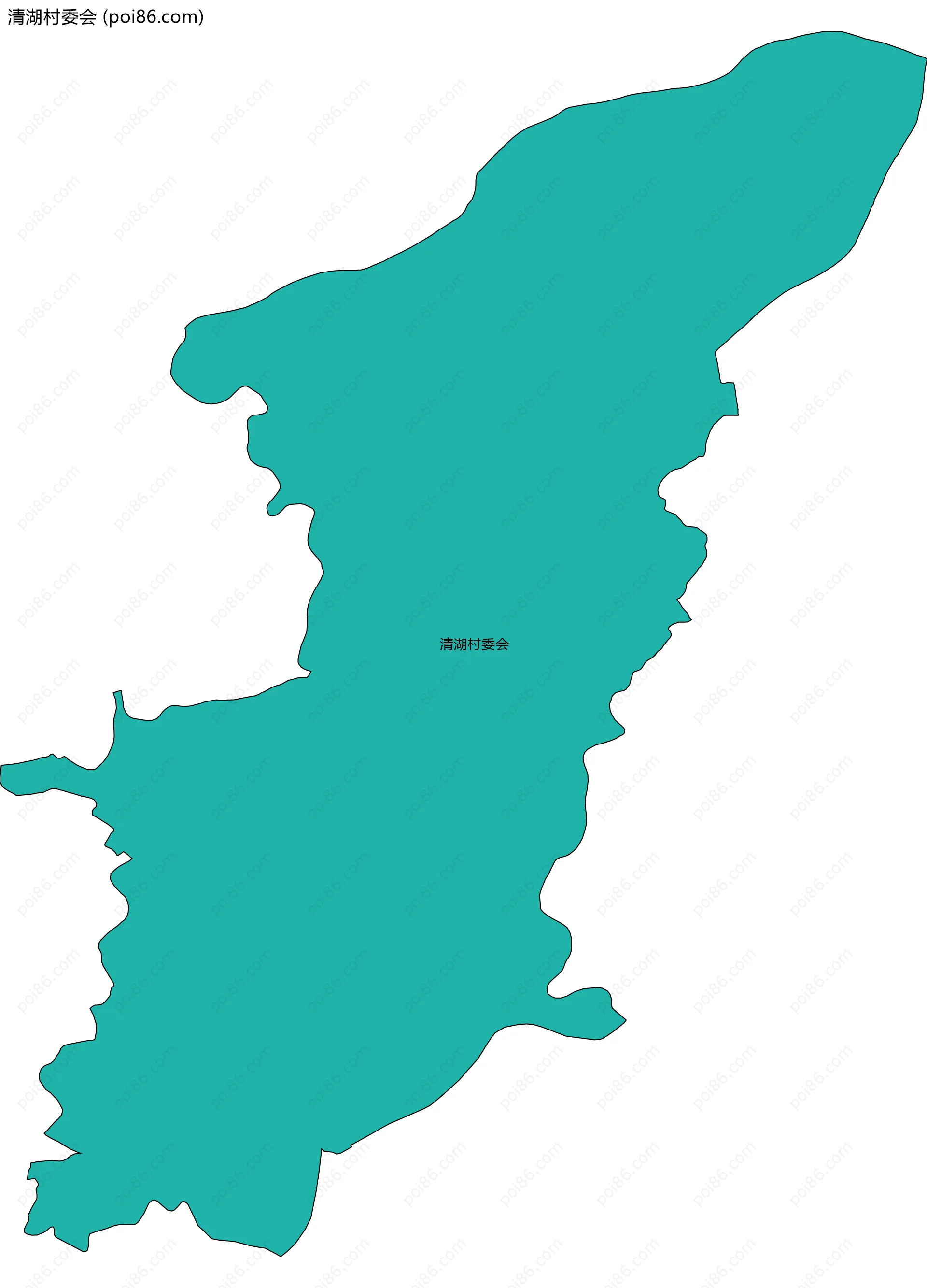 清湖村委会边界地图