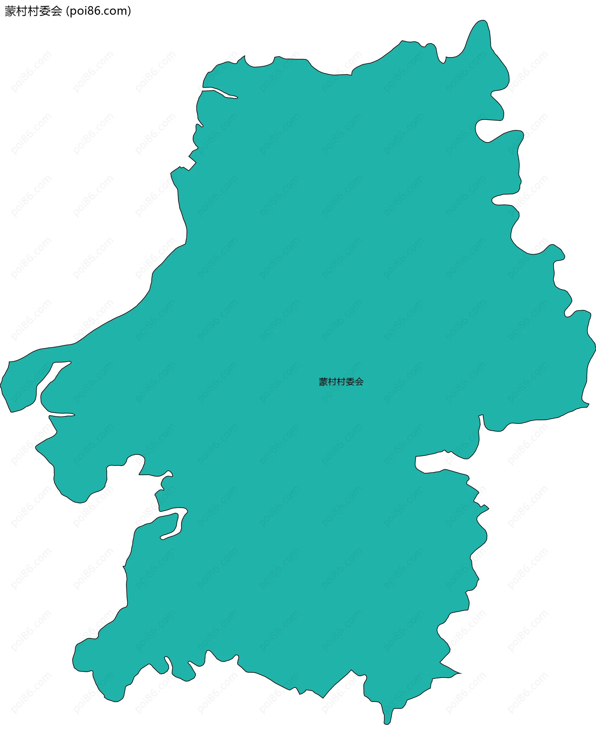 蒙村村委会边界地图