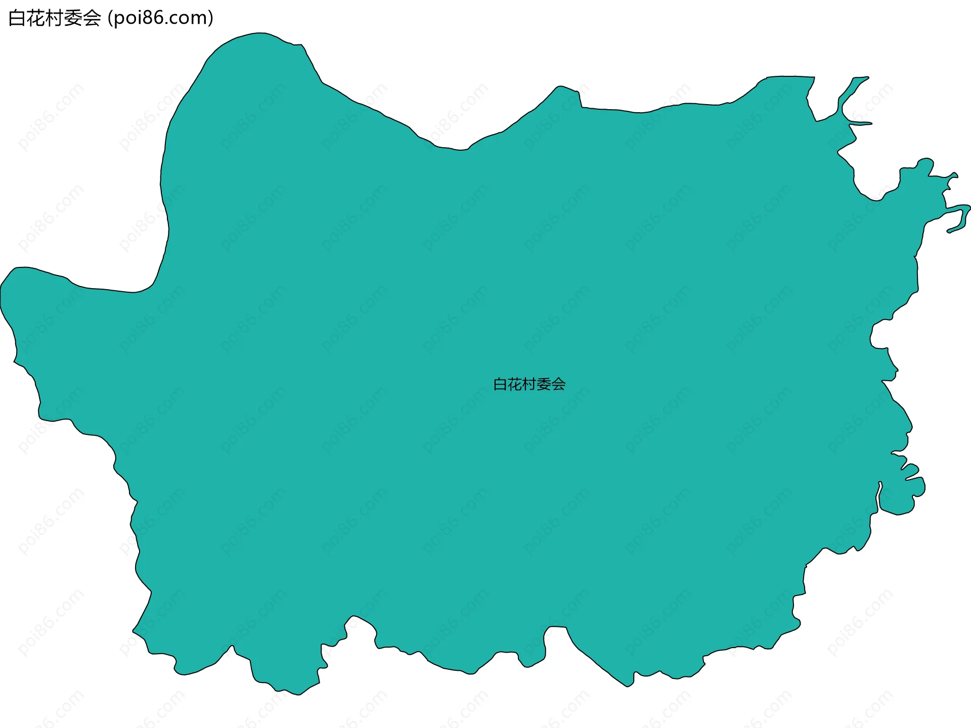 白花村委会边界地图