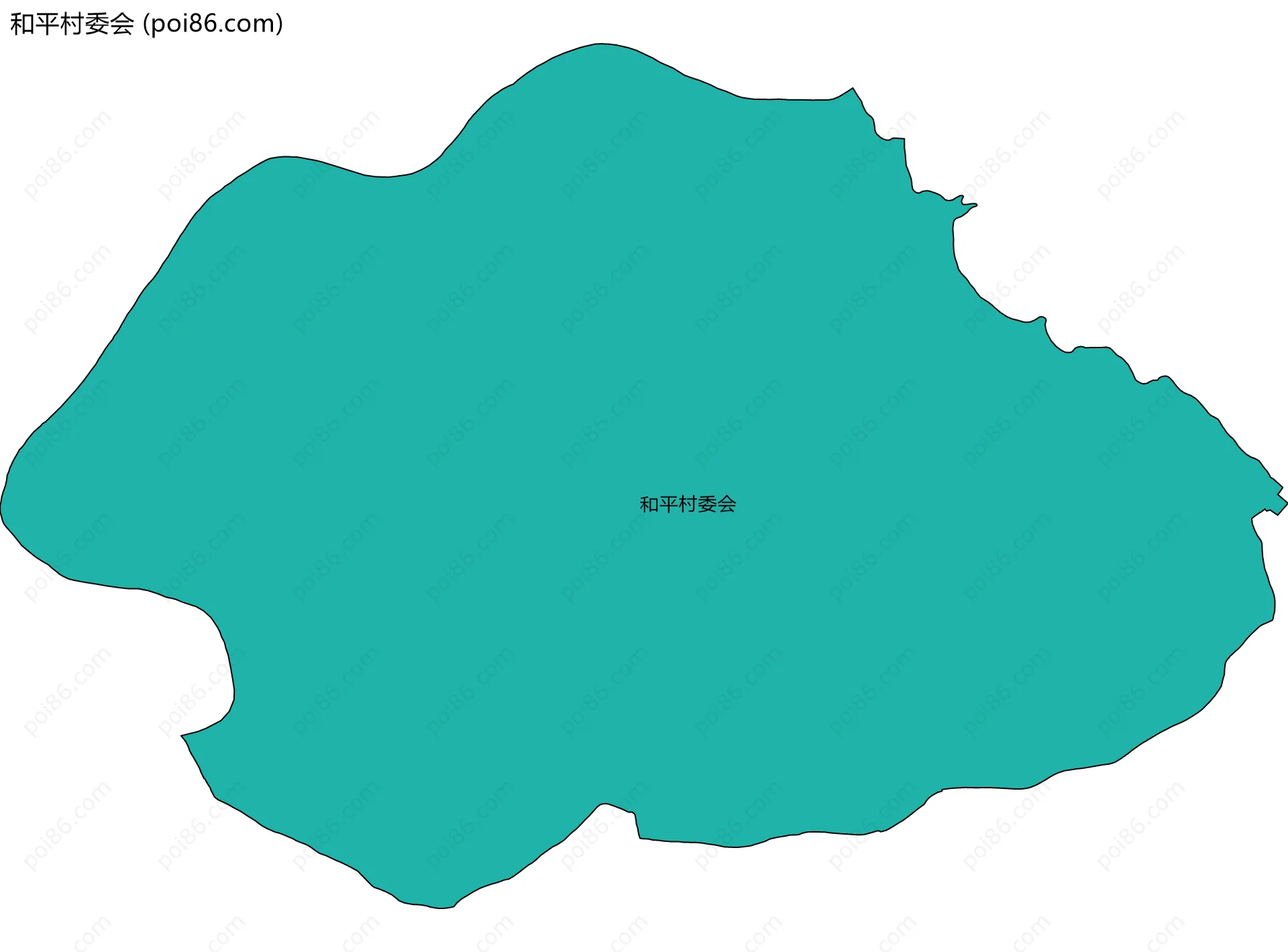 和平村委会边界地图