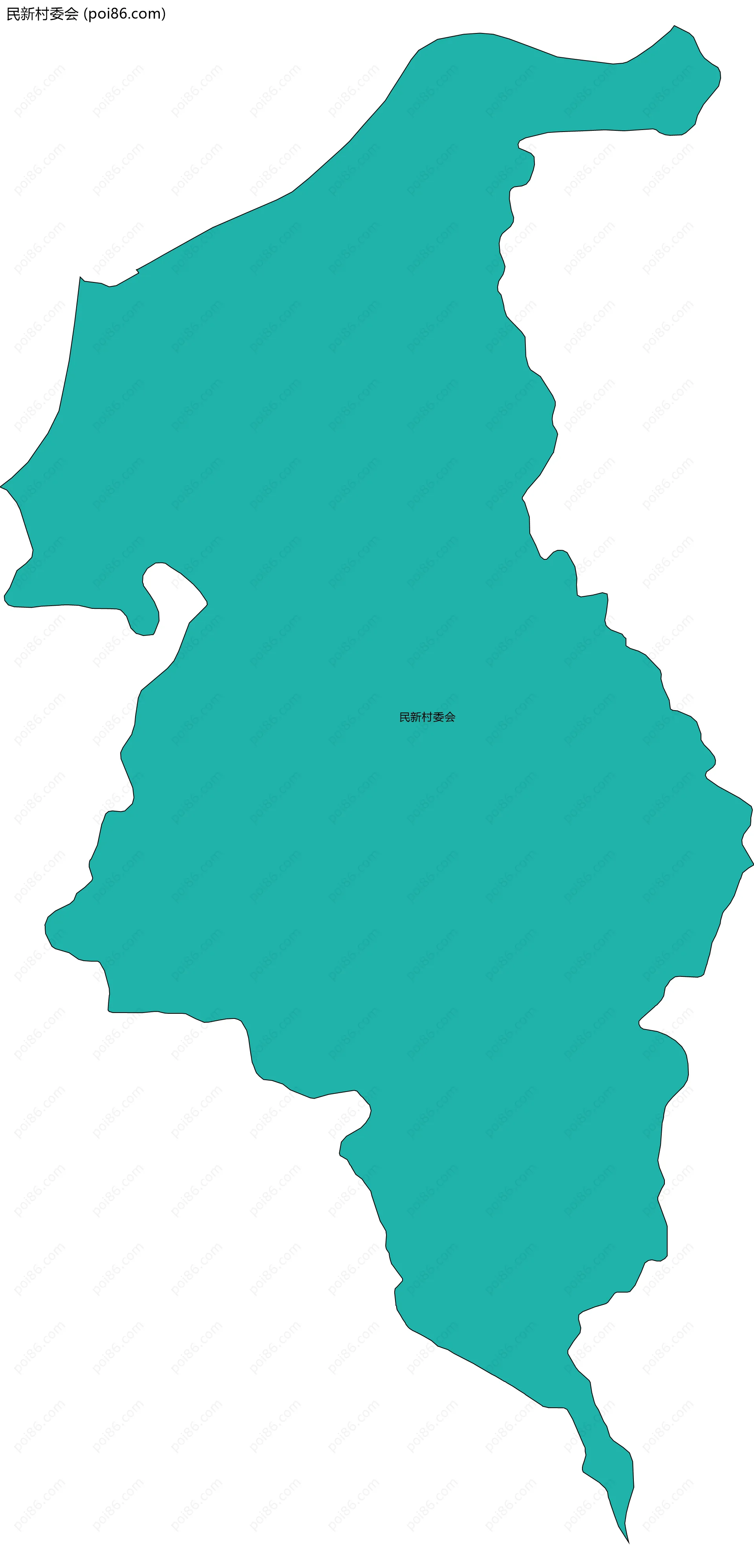 民新村委会边界地图