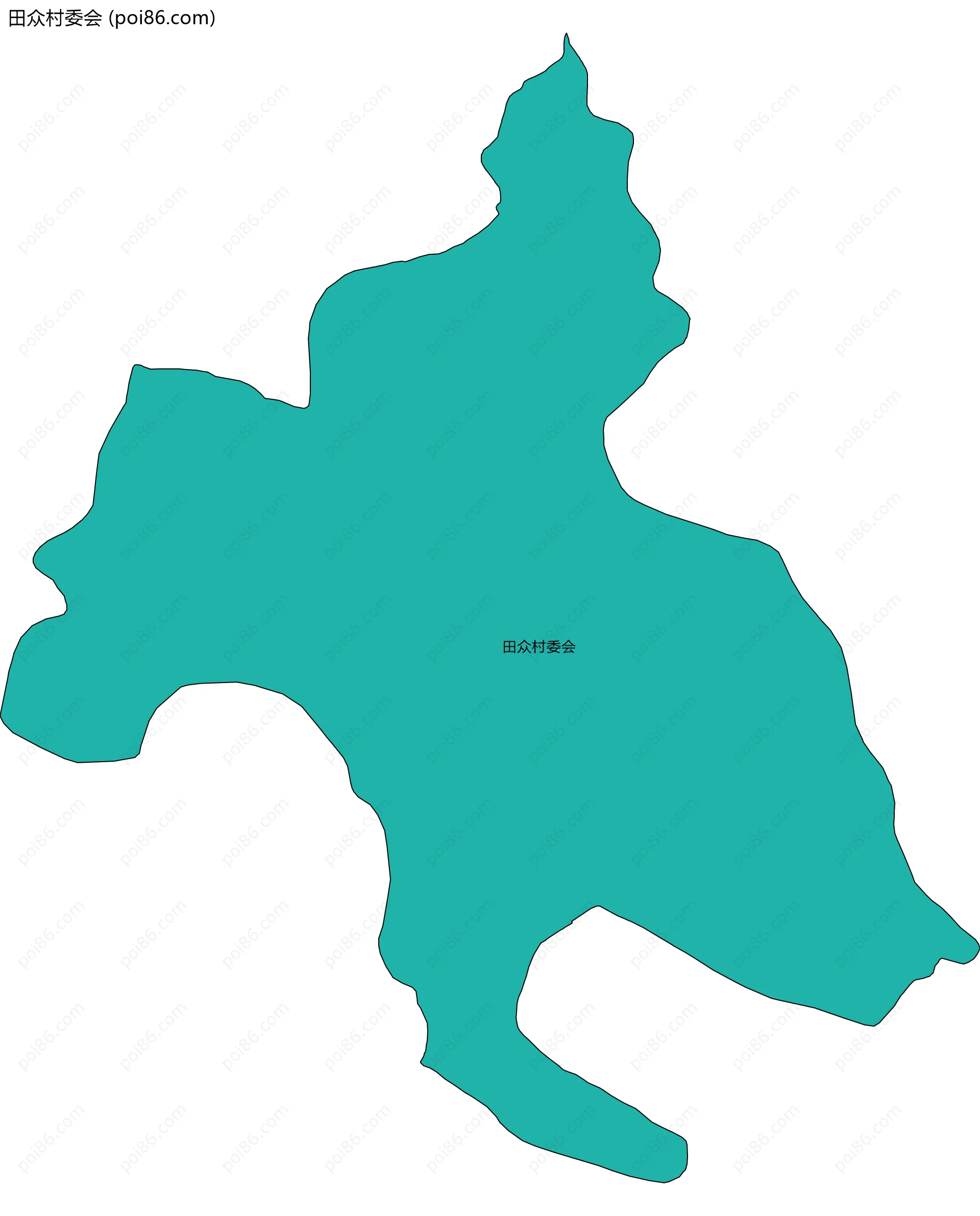 田众村委会边界地图