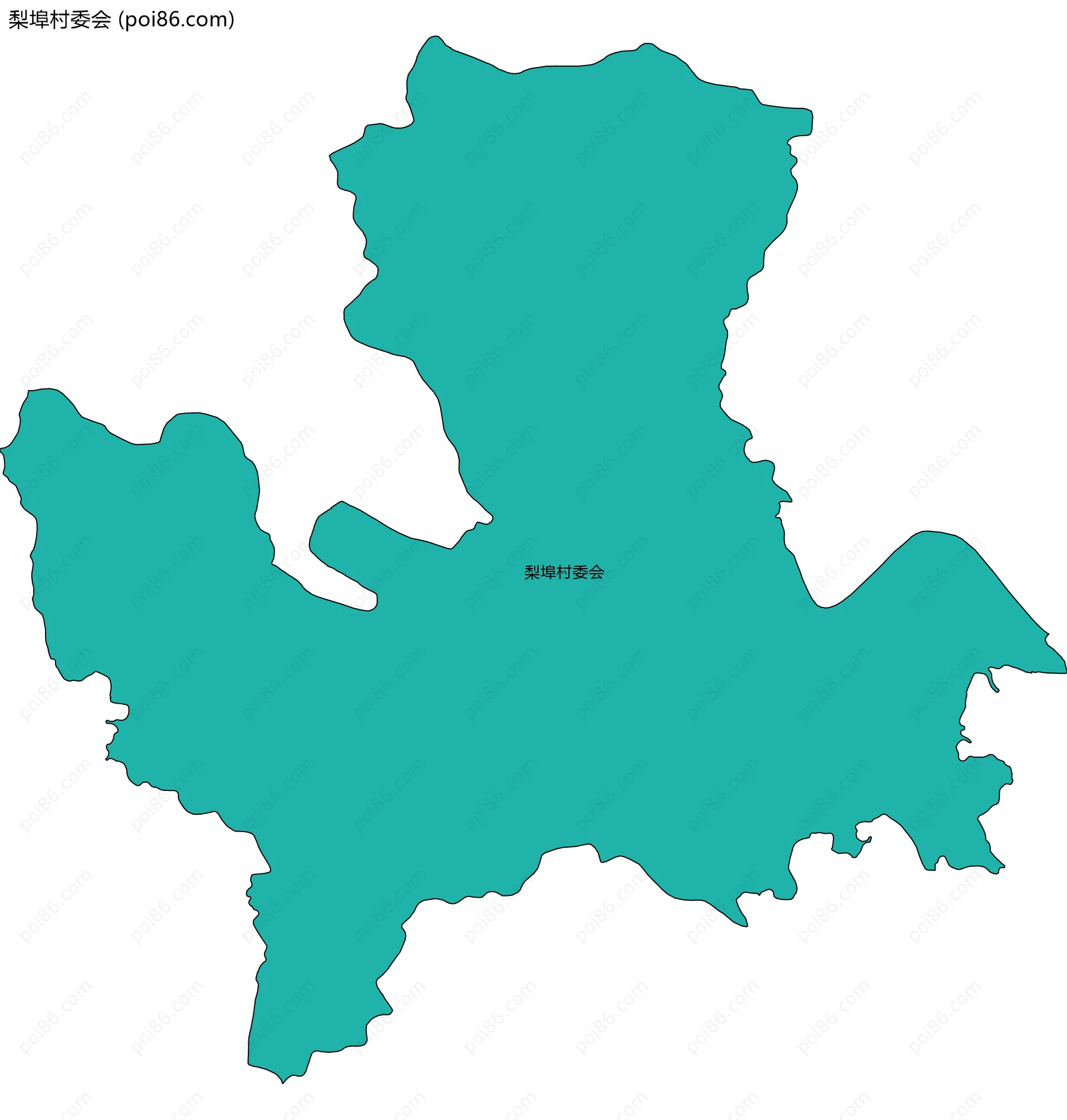 梨埠村委会边界地图