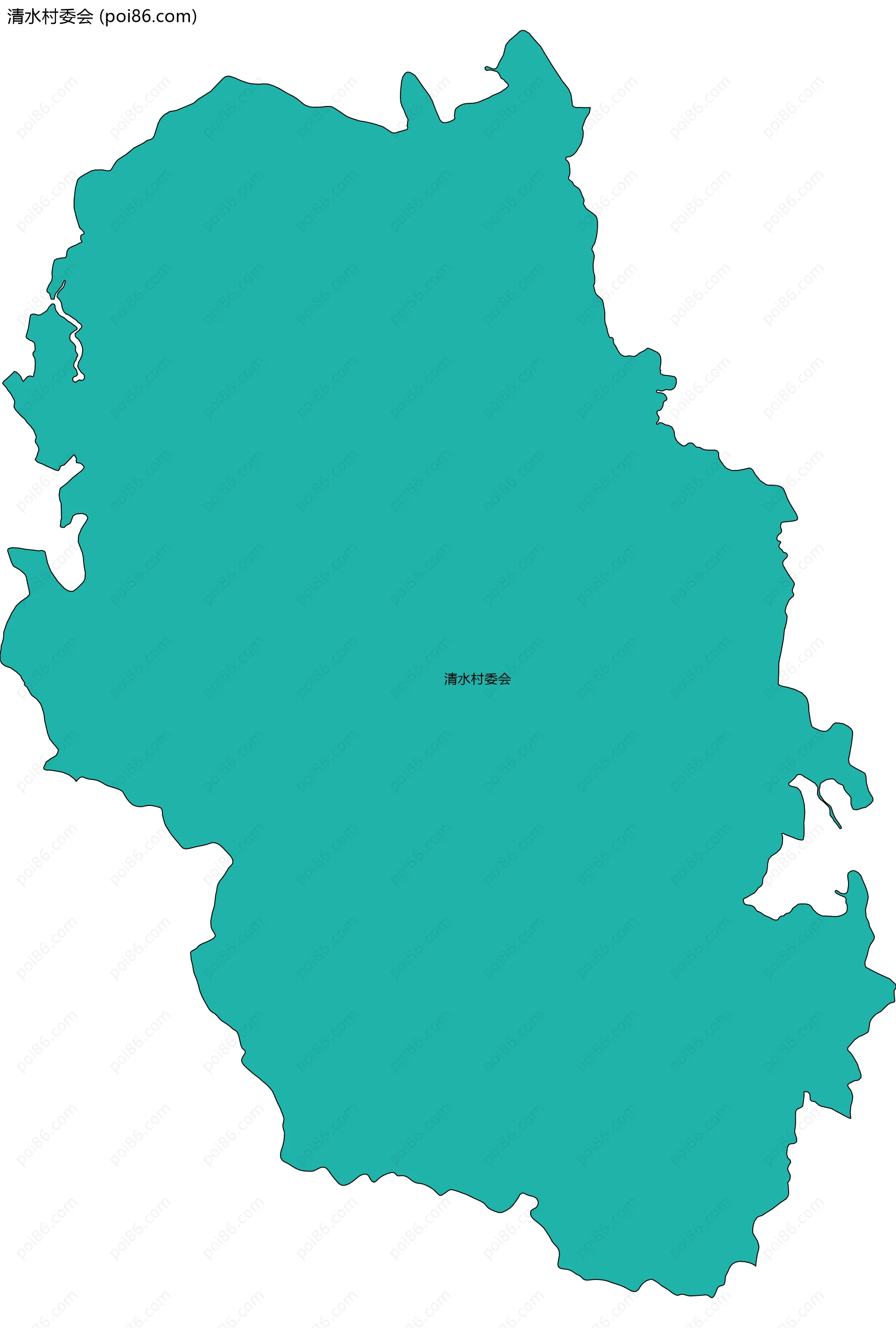 清水村委会边界地图