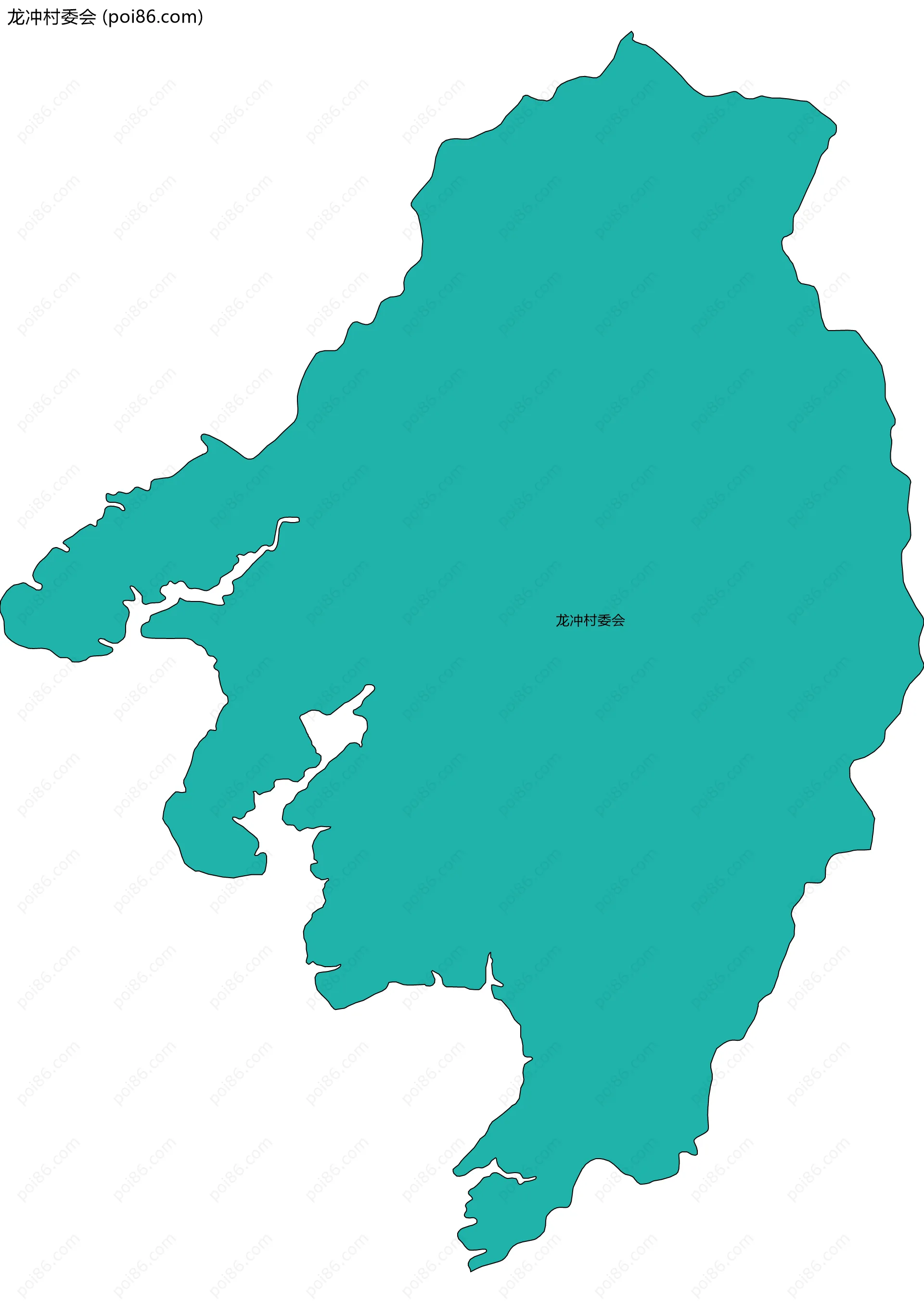 龙冲村委会边界地图