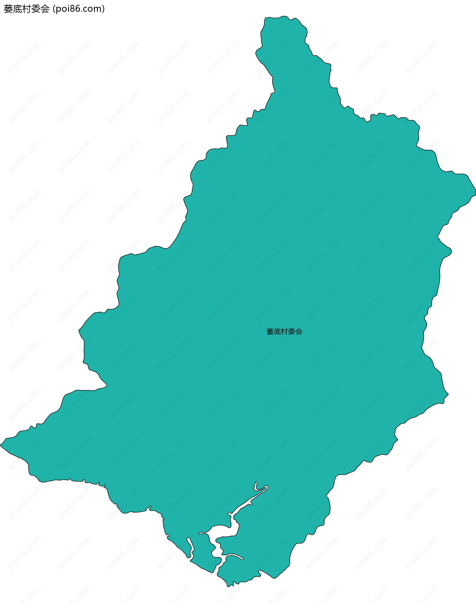 蒌底村委会边界地图