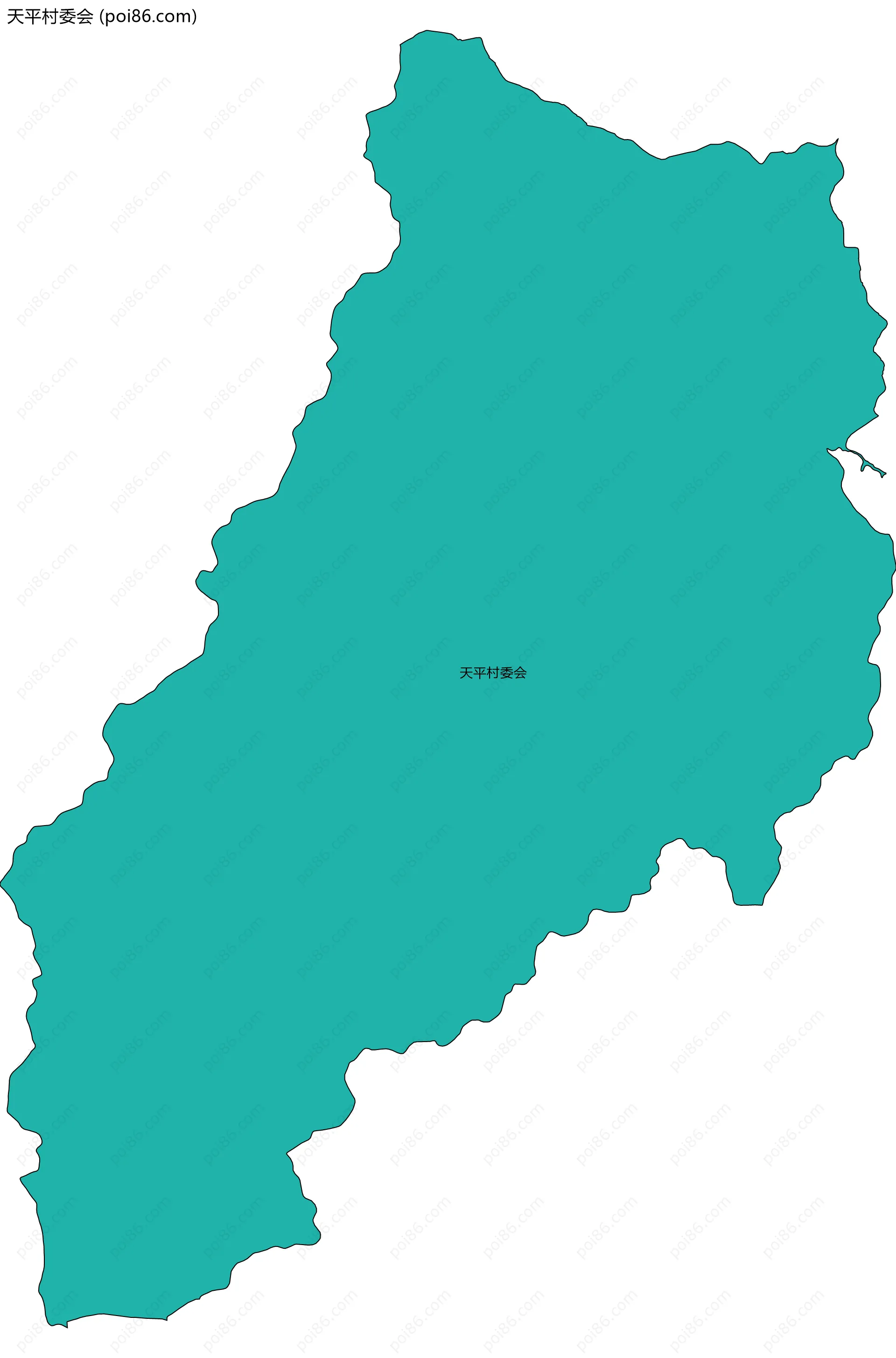 天平村委会边界地图
