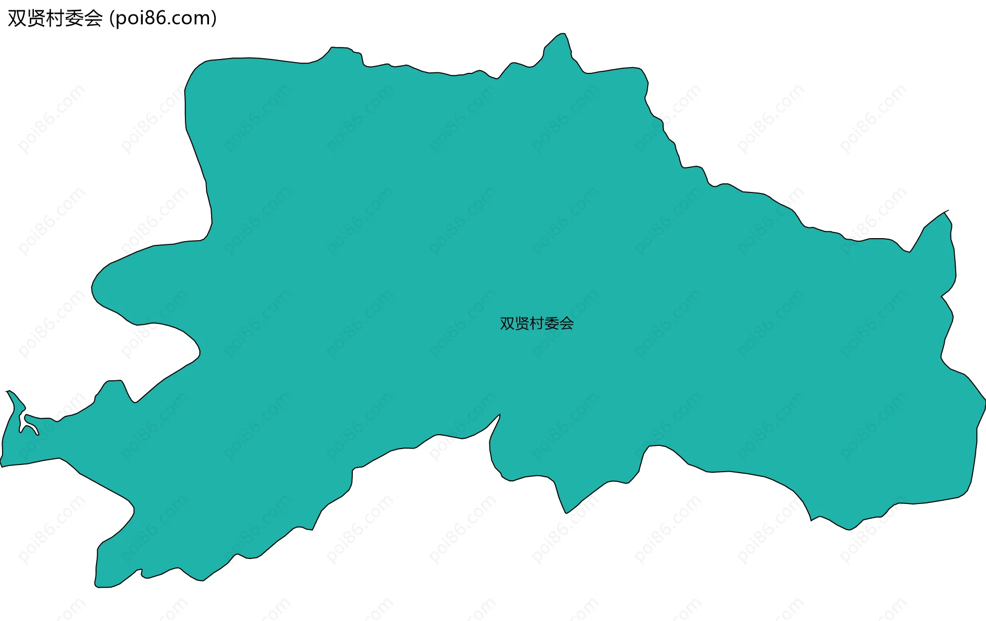 双贤村委会边界地图