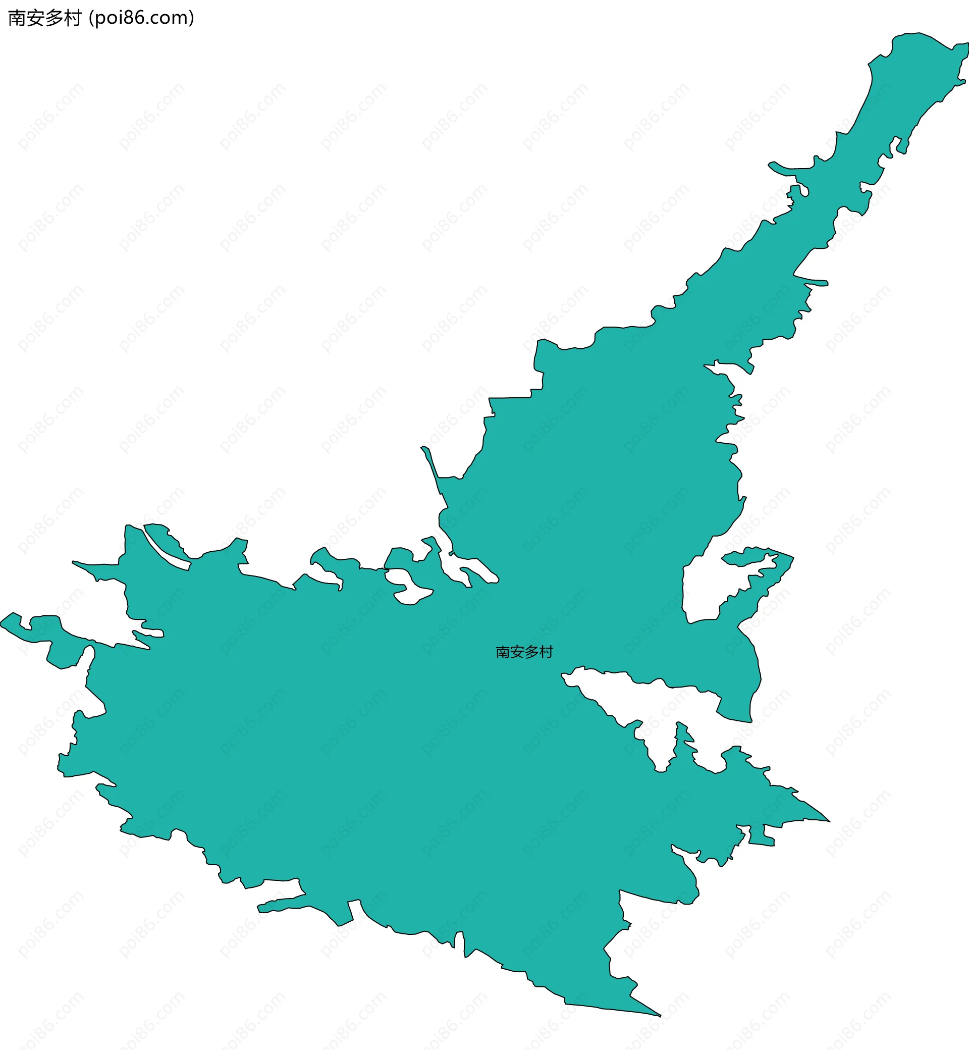 南安多村边界地图