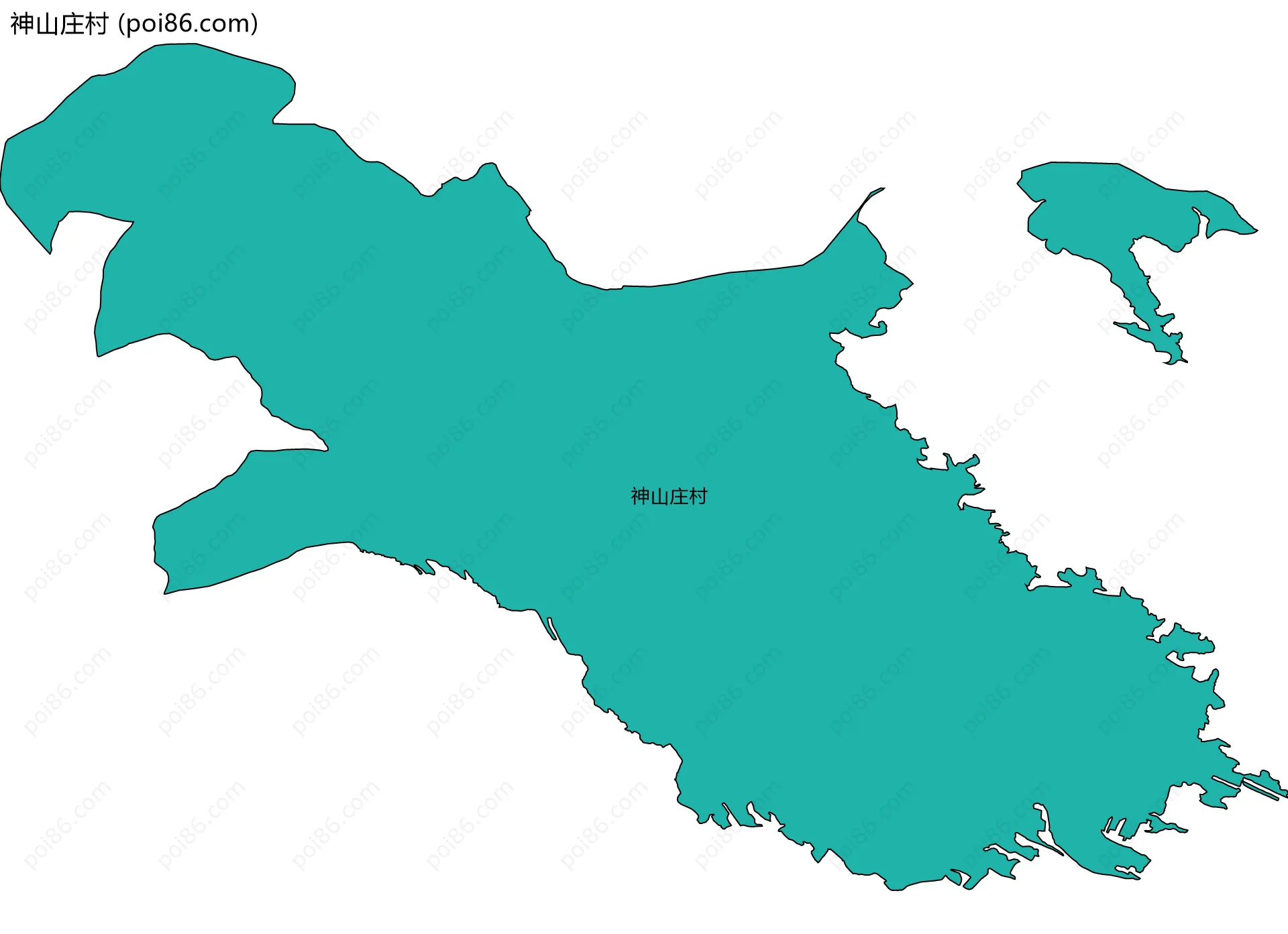 神山庄村边界地图