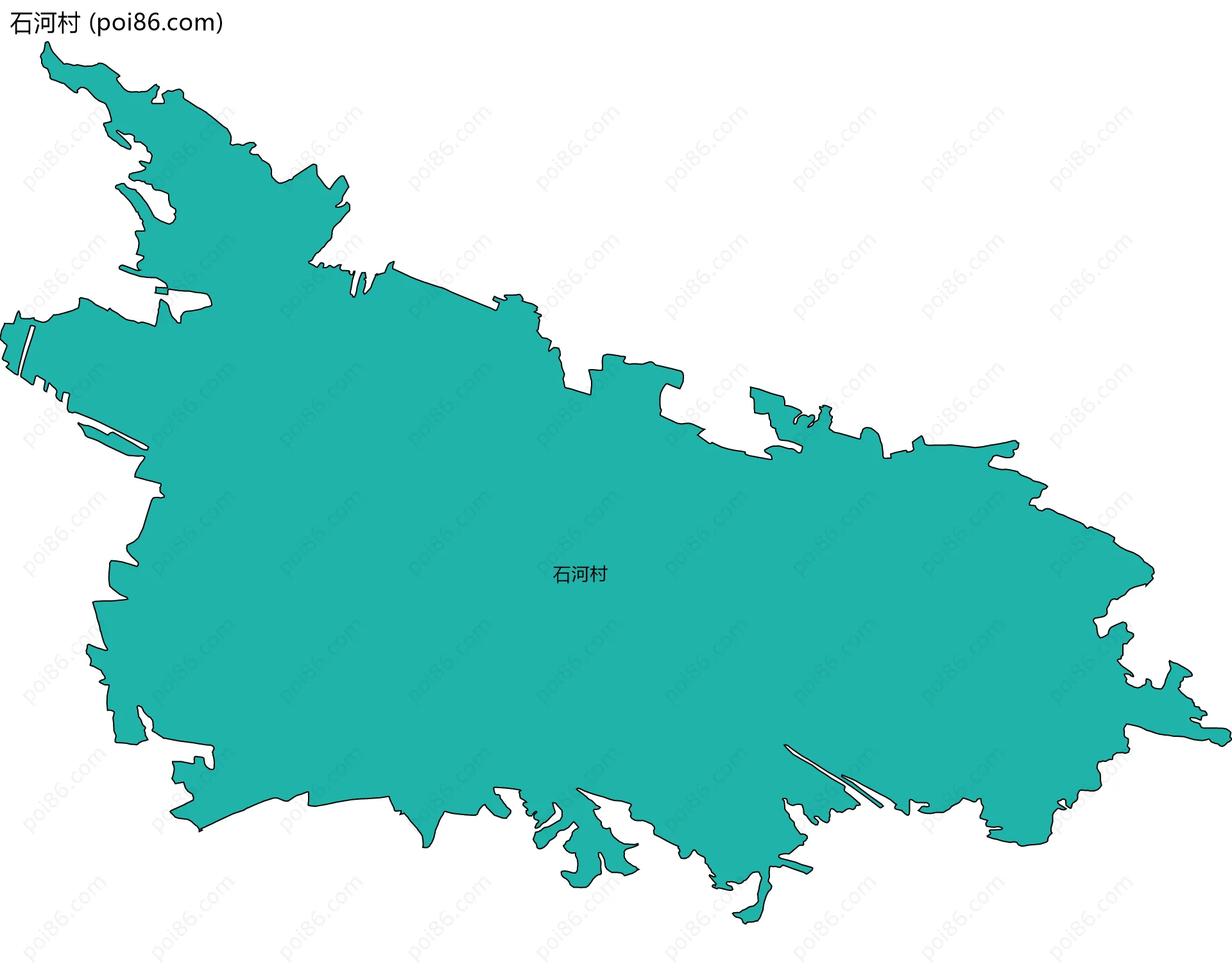 石河村边界地图