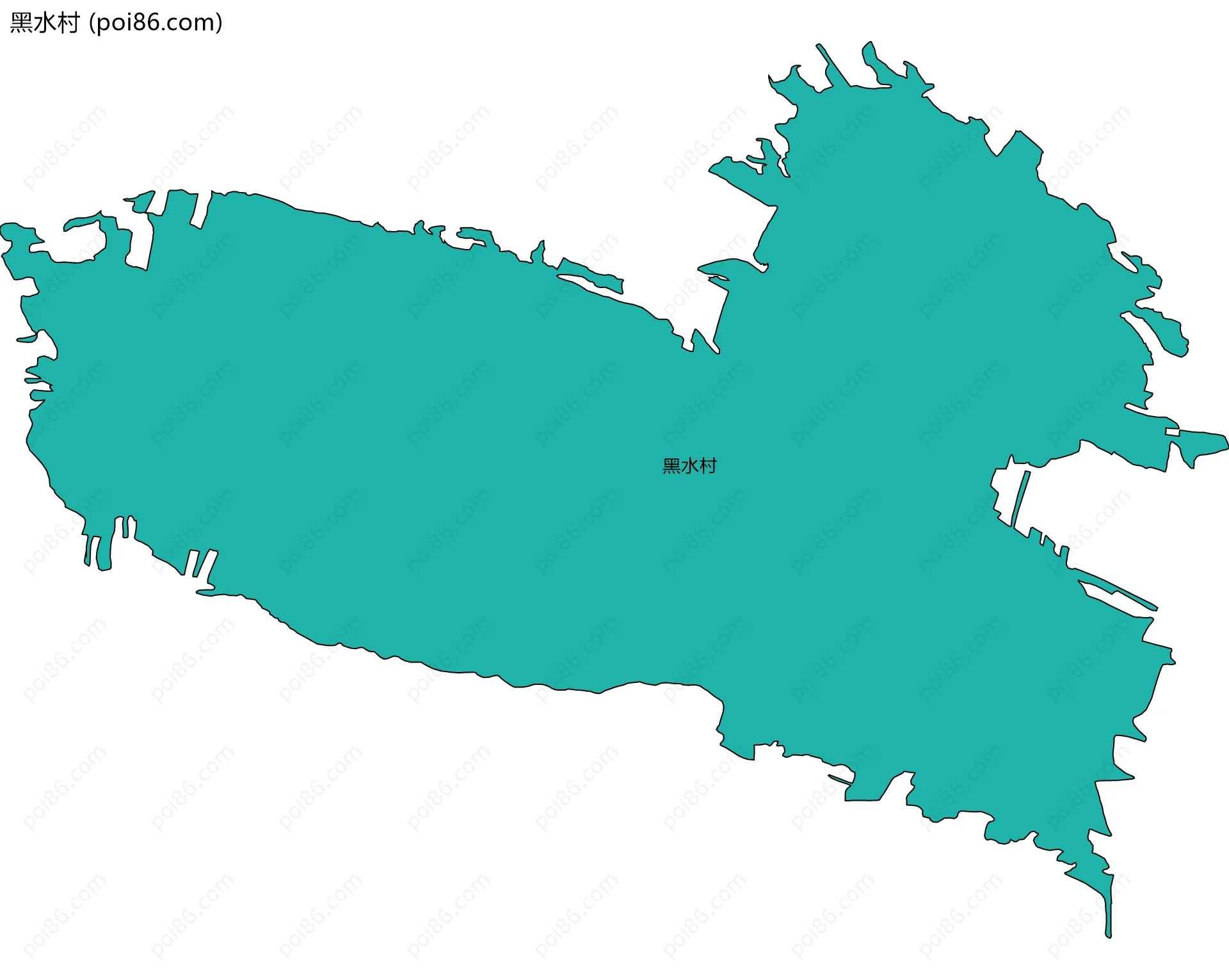 黑水村边界地图