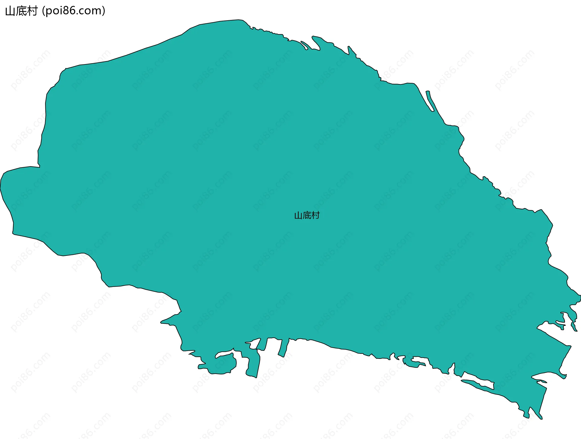 山底村边界地图