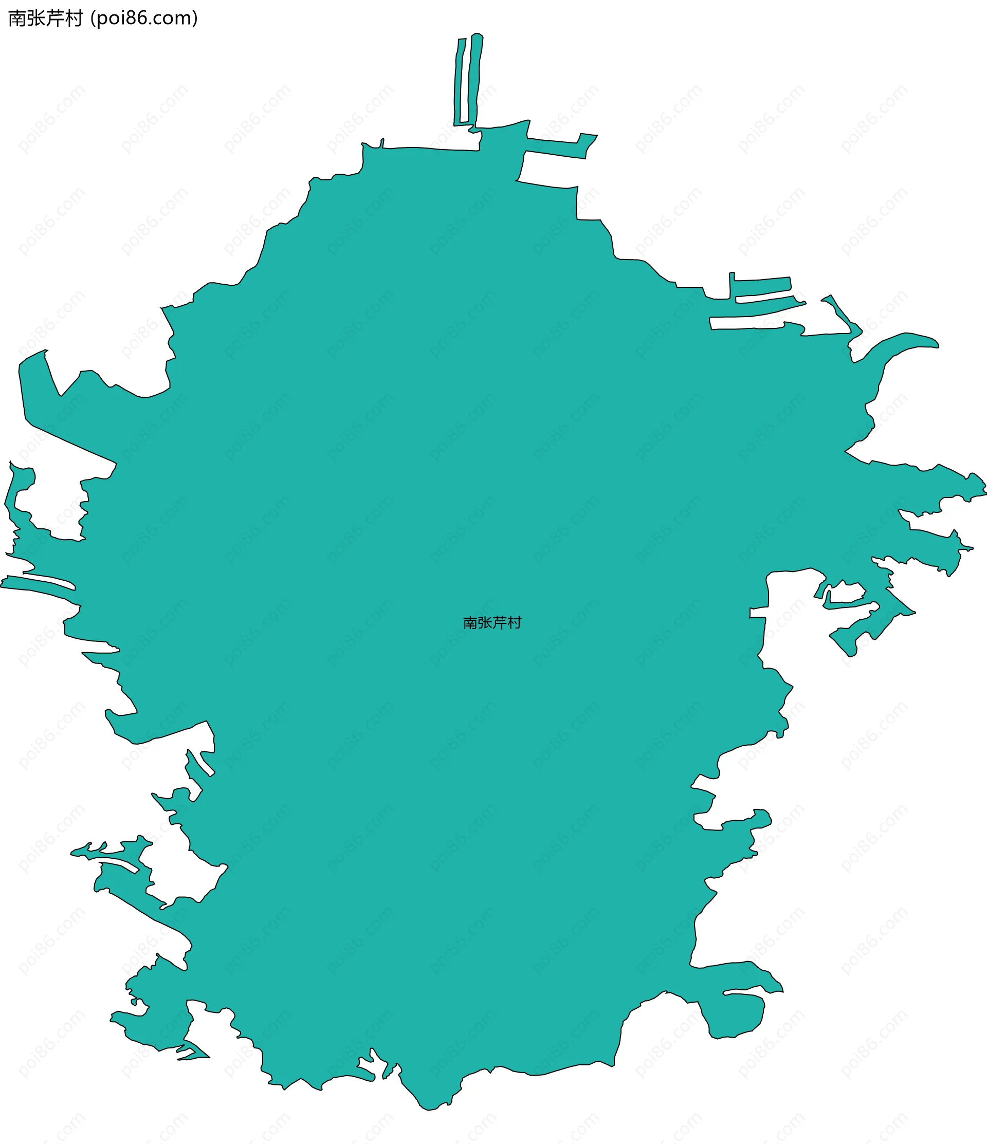 南张芹村边界地图