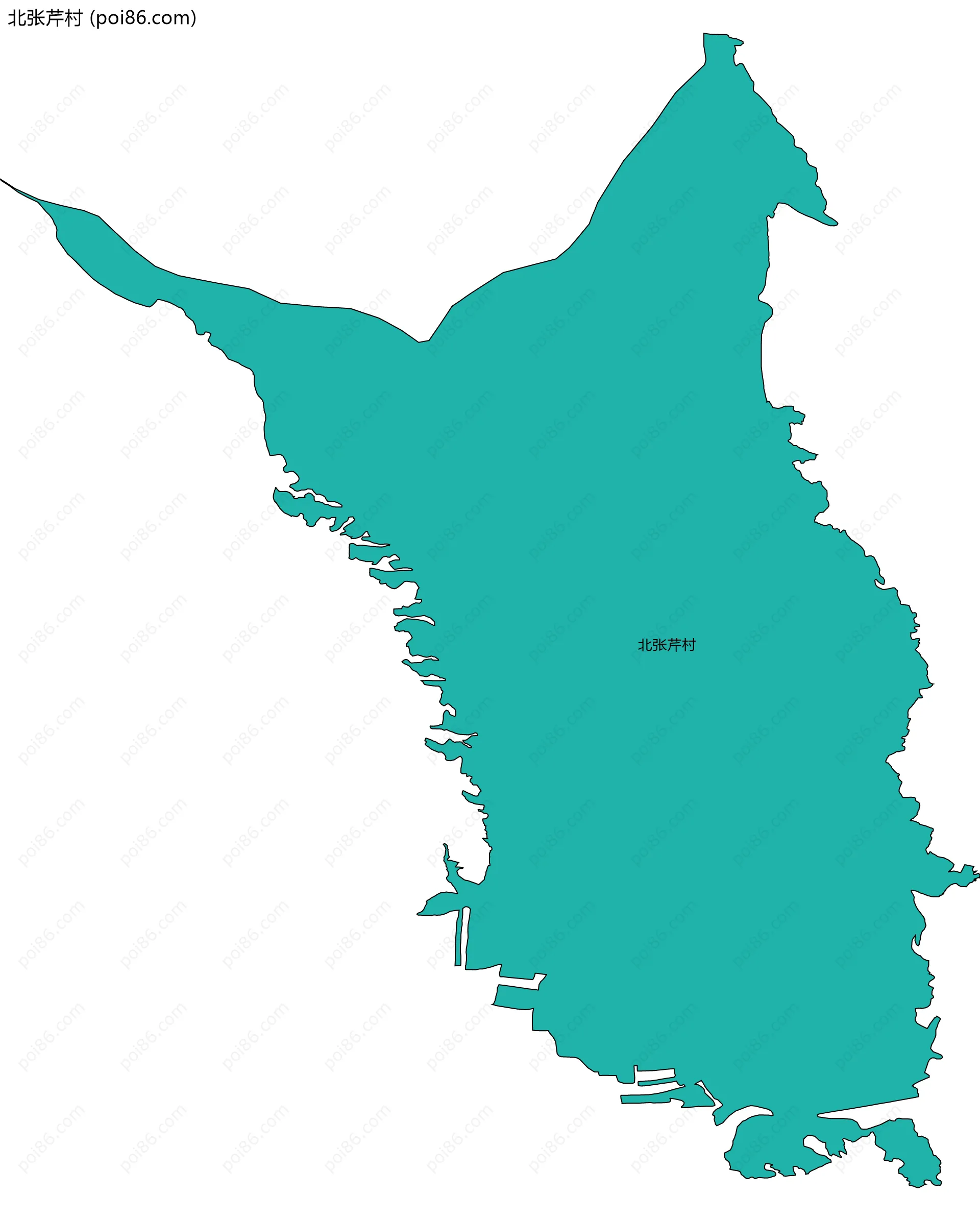 北张芹村边界地图