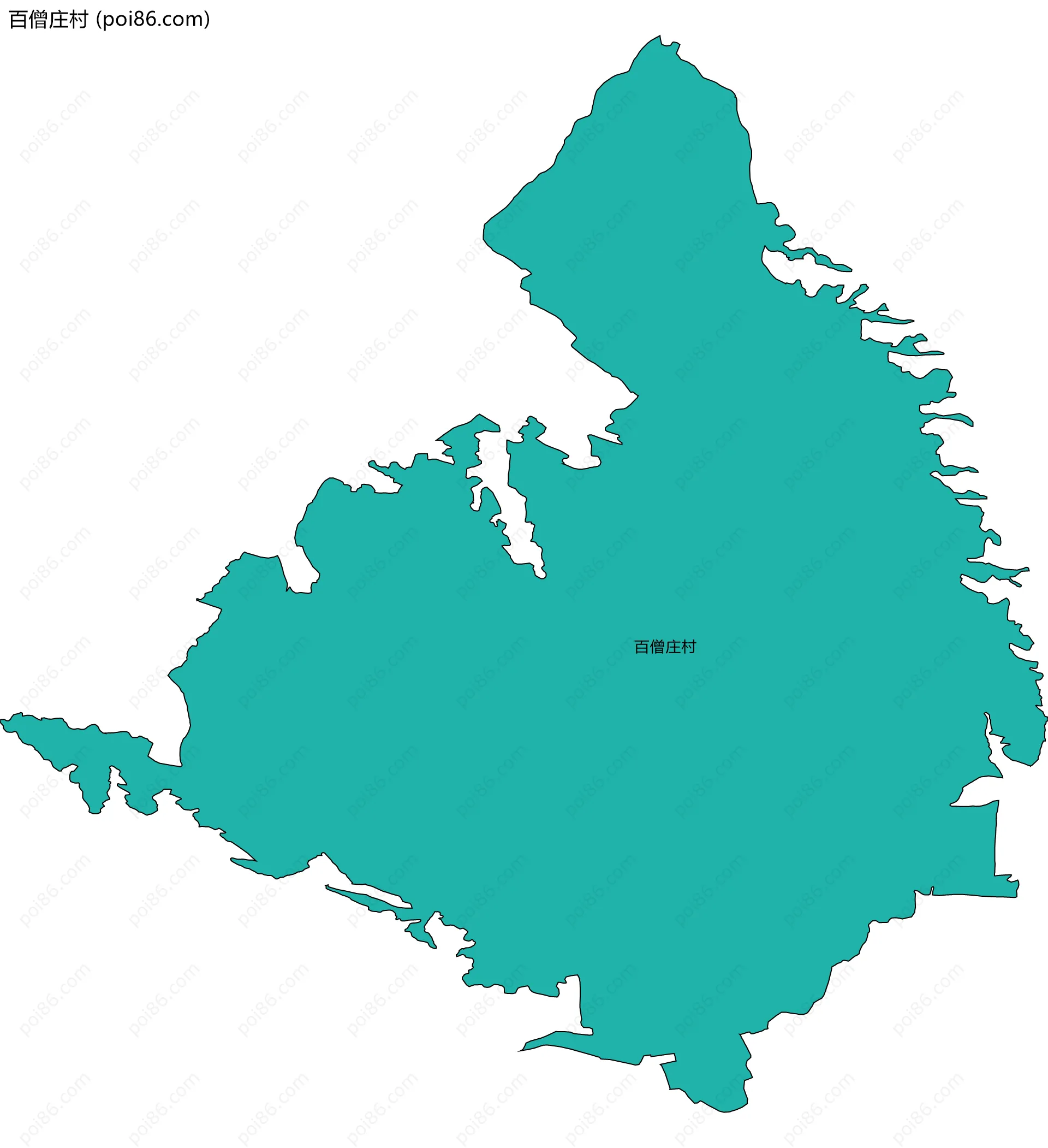 百僧庄村边界地图