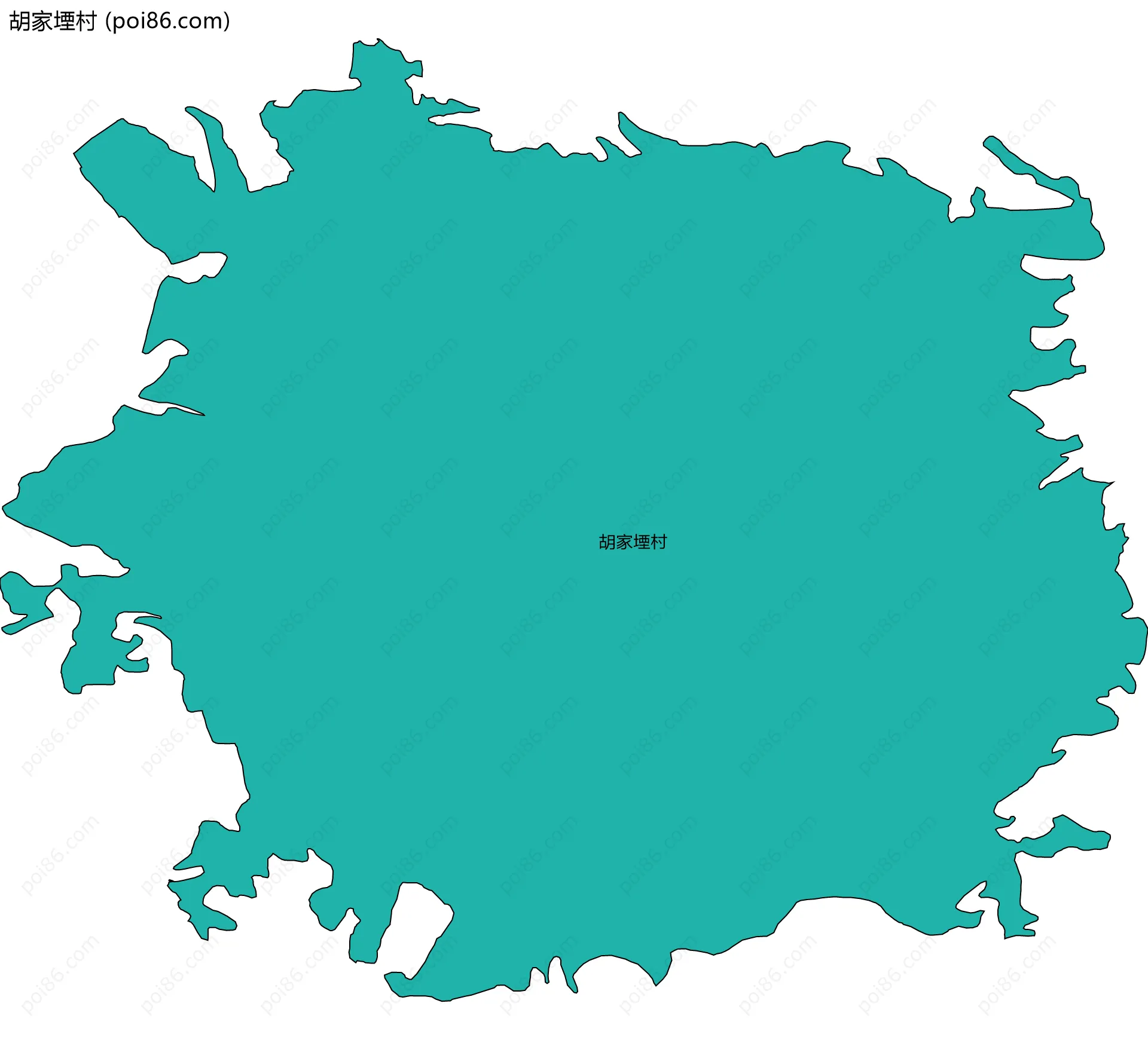 胡家堙村边界地图
