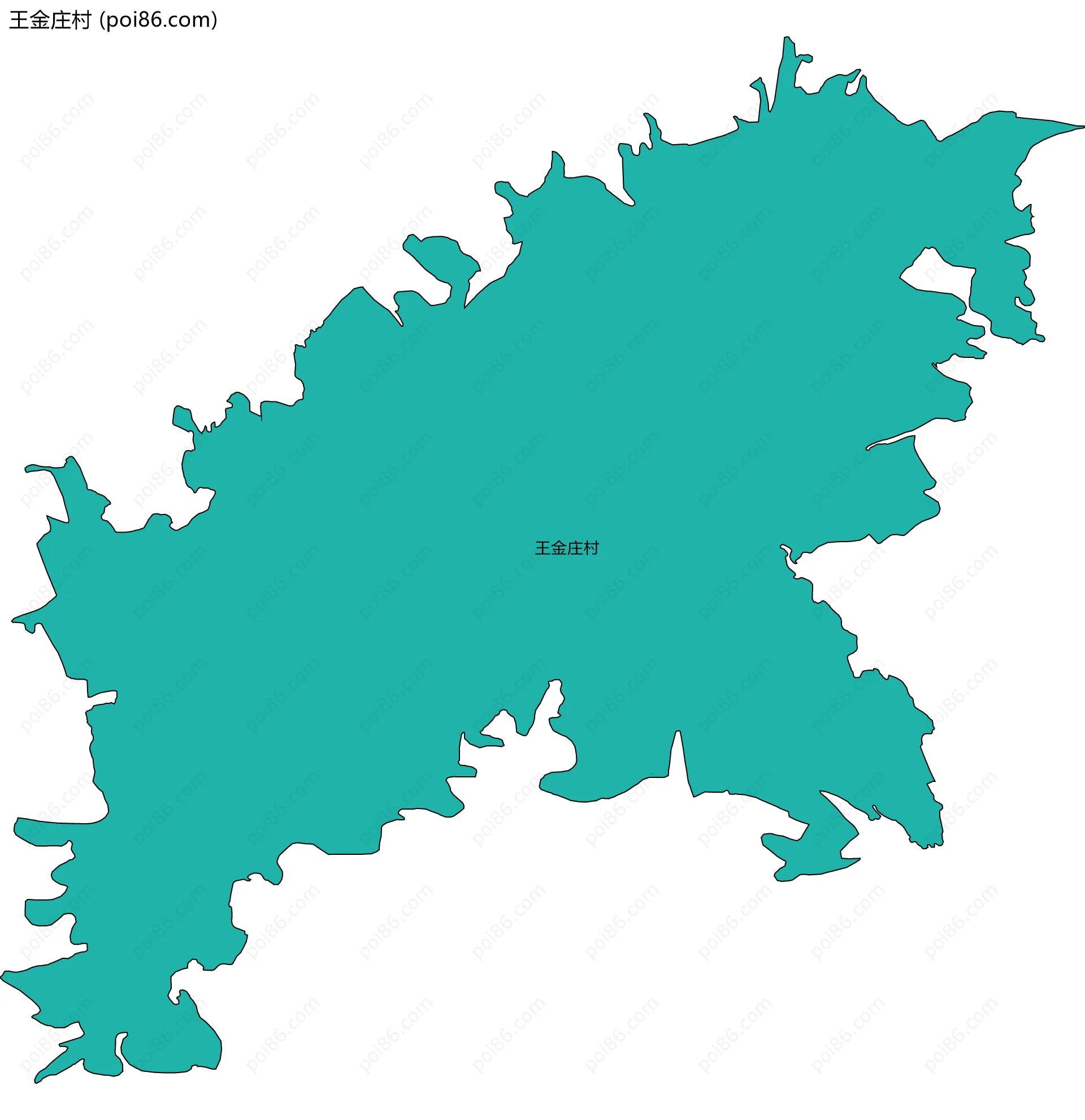 王金庄村边界地图