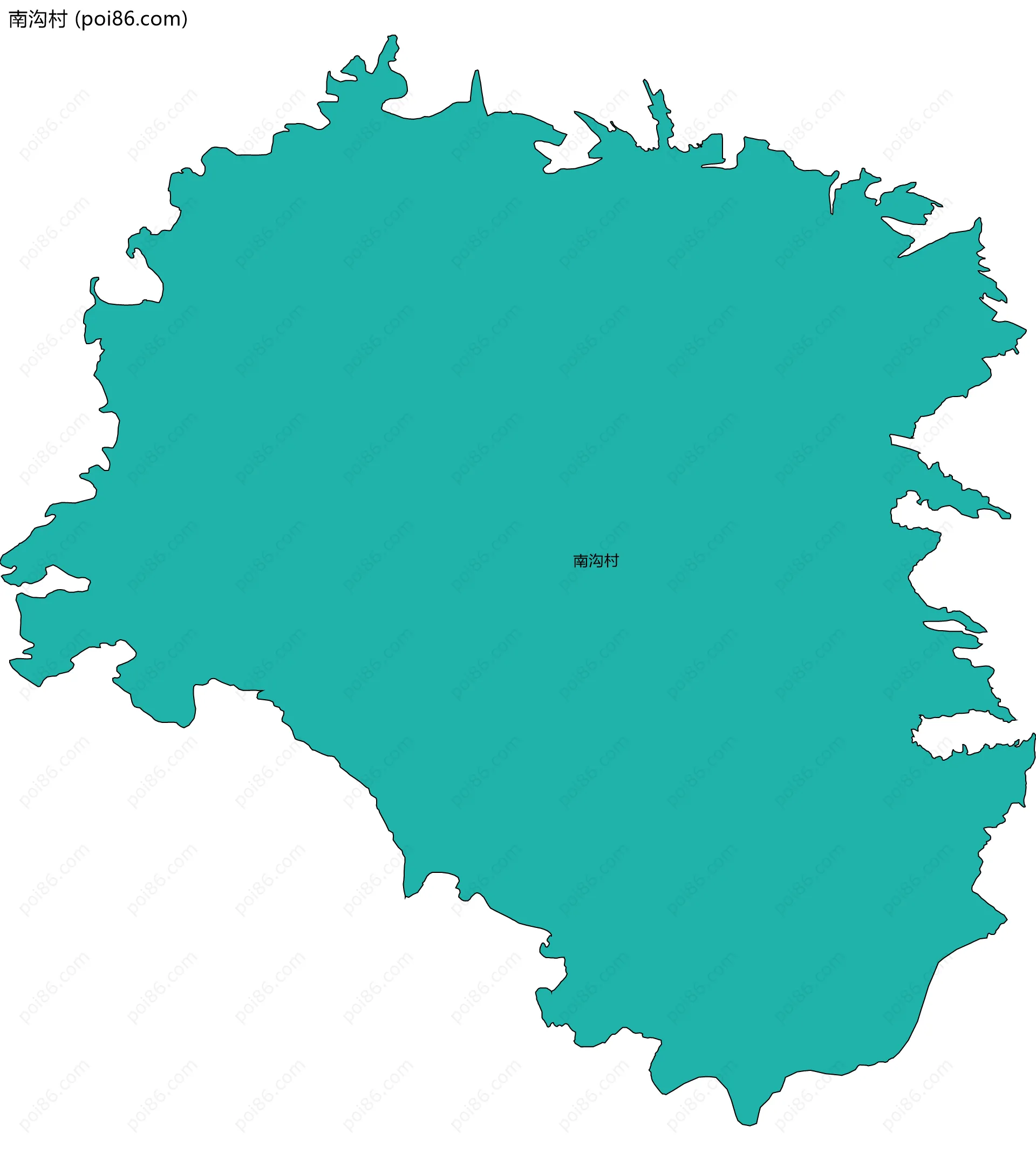 南沟村边界地图