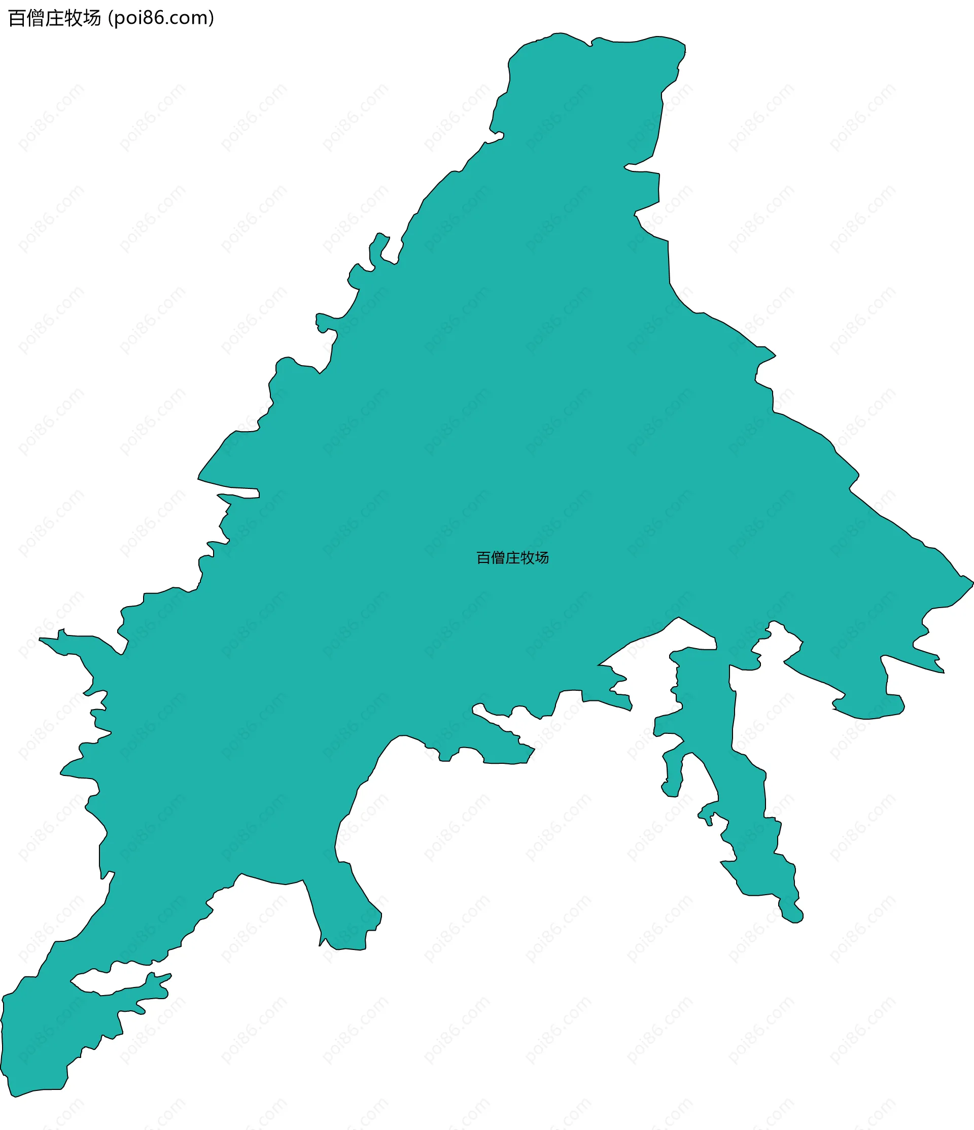 百僧庄牧场边界地图