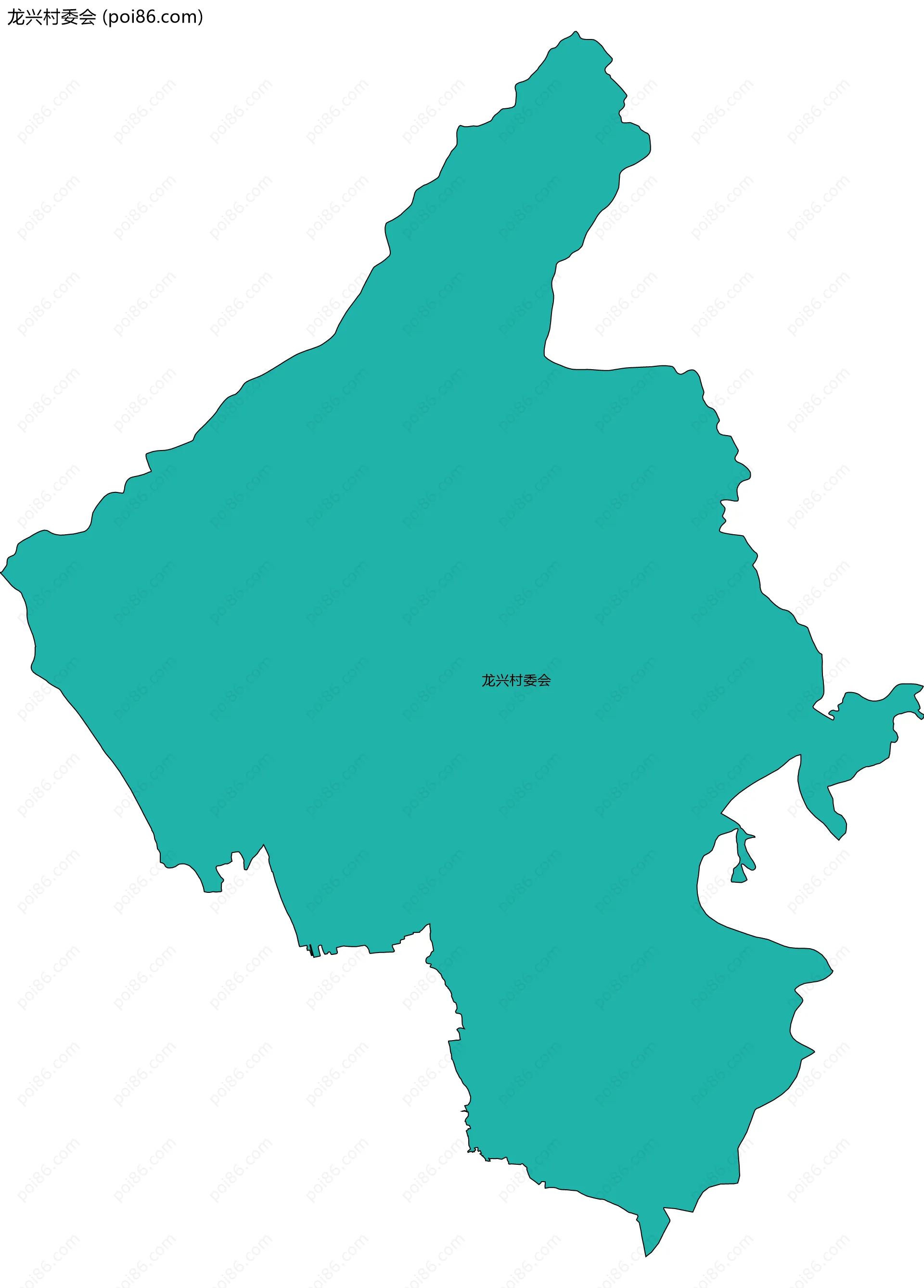 龙兴村委会边界地图