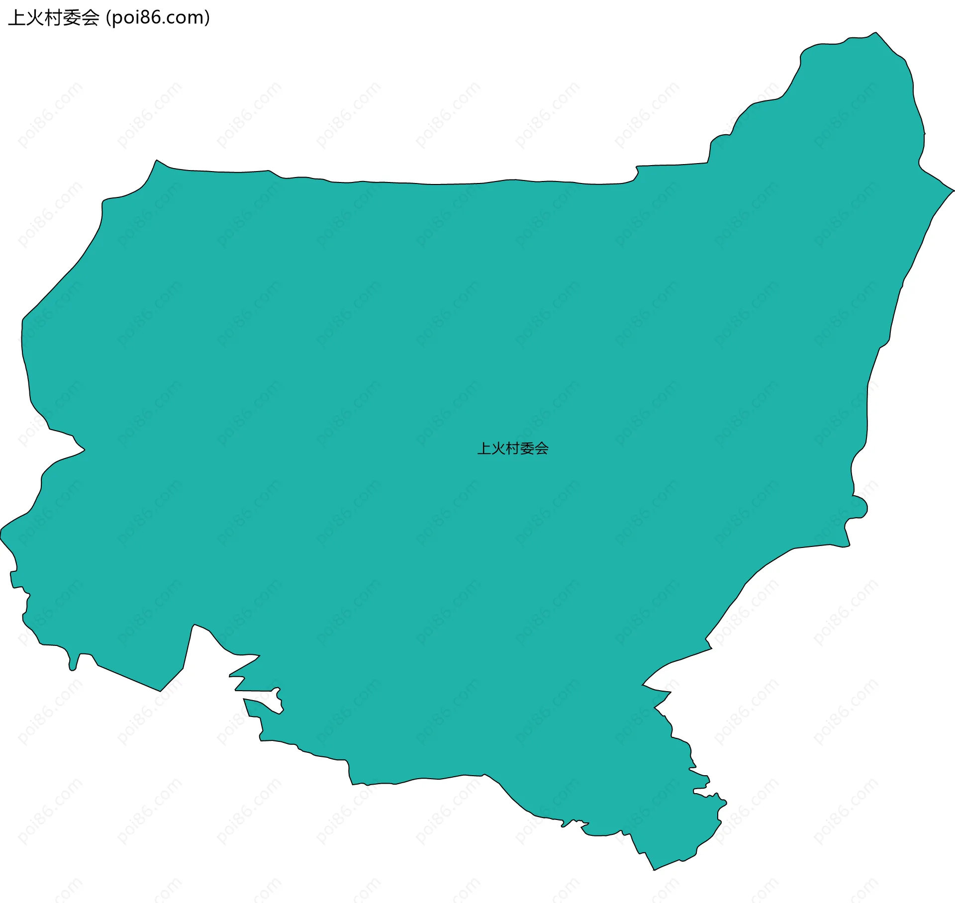 上火村委会边界地图