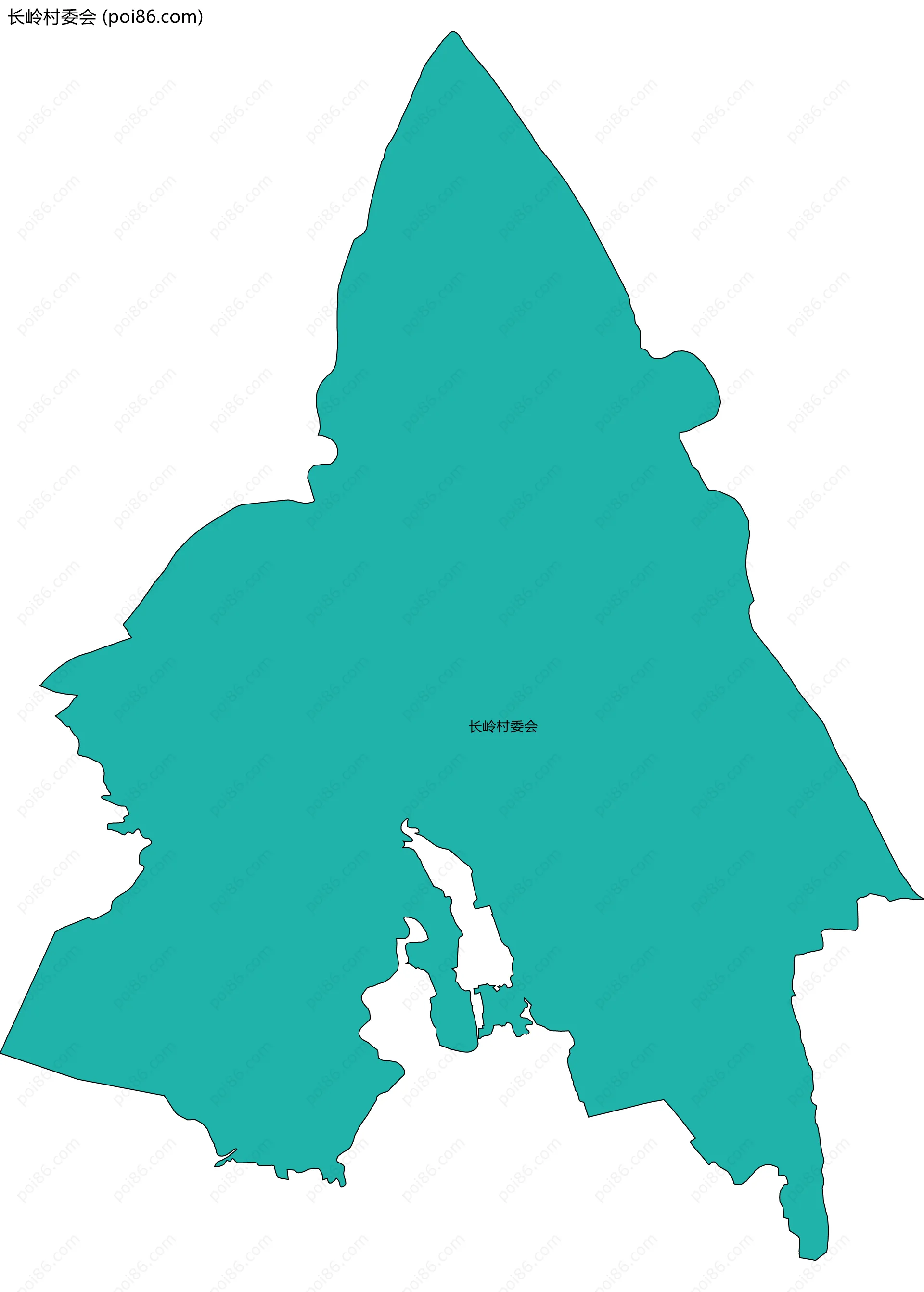 长岭村委会边界地图