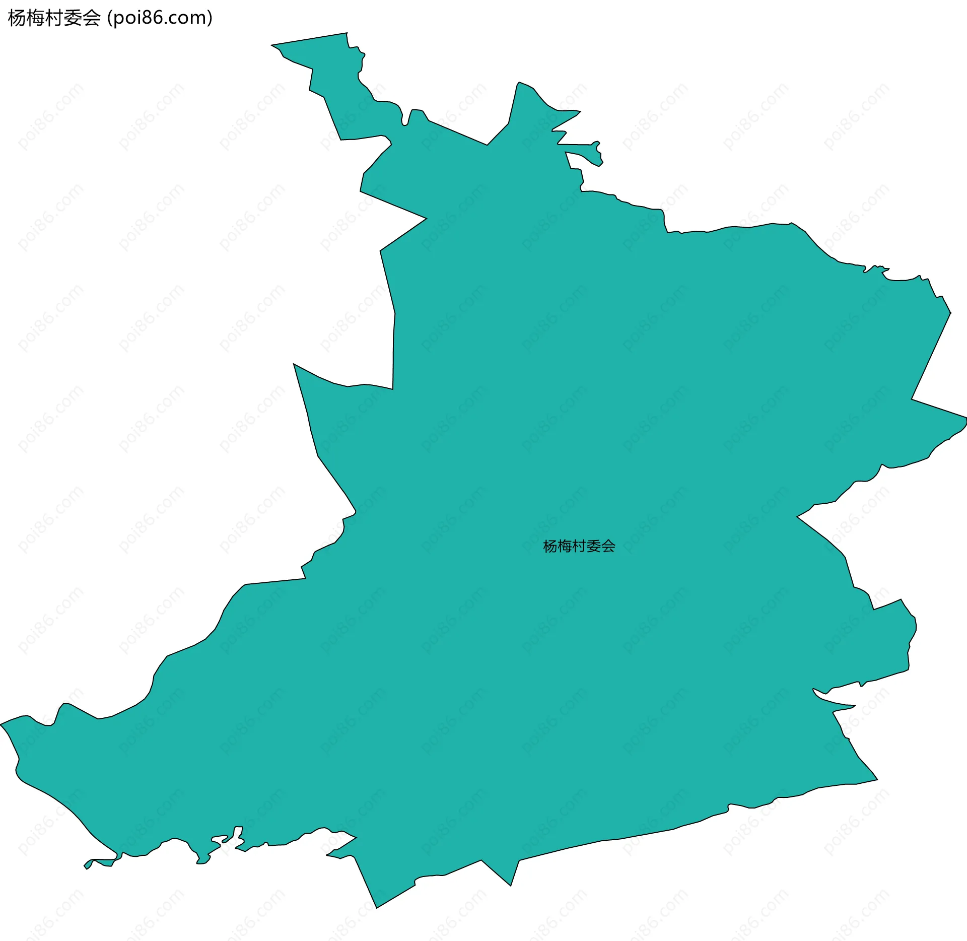 杨梅村委会边界地图