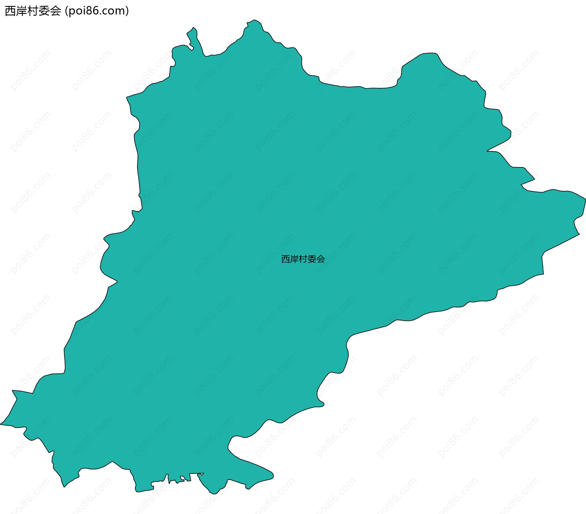 西岸村委会边界地图