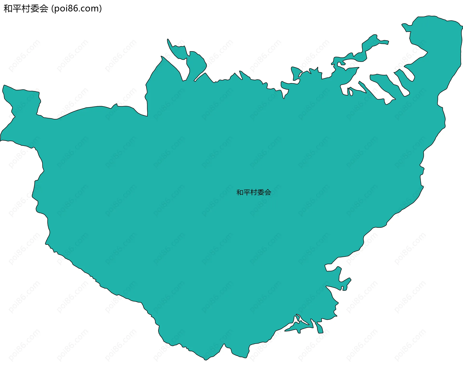 和平村委会边界地图