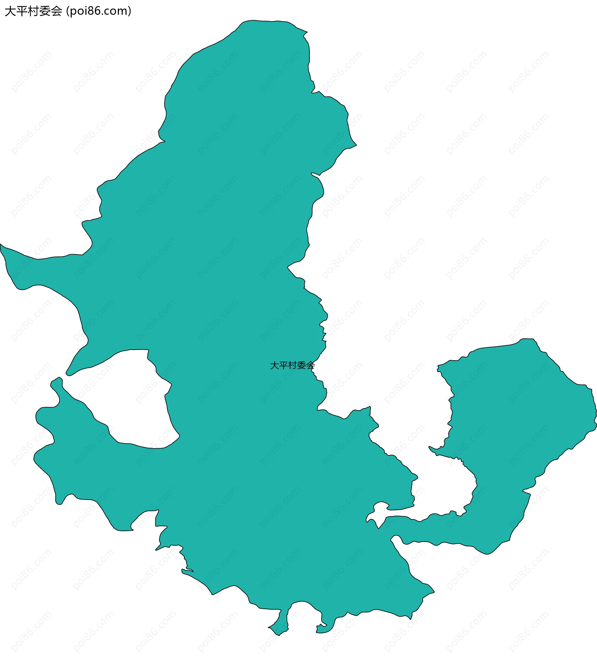 大平村委会边界地图