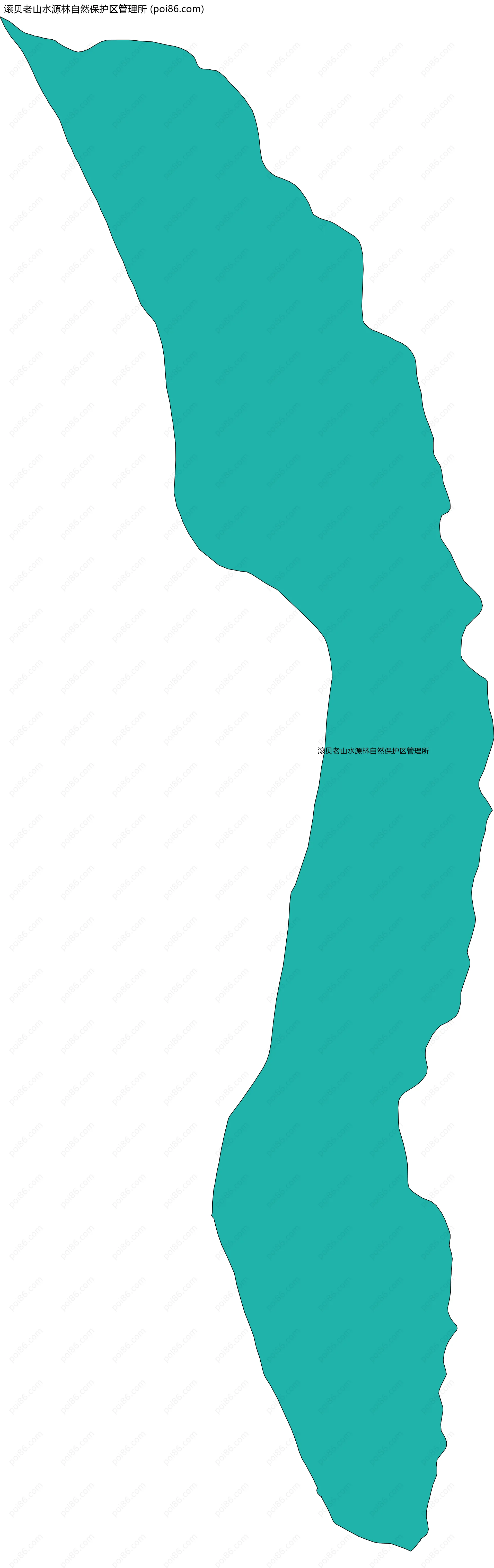 滚贝老山水源林自然保护区管理所边界地图